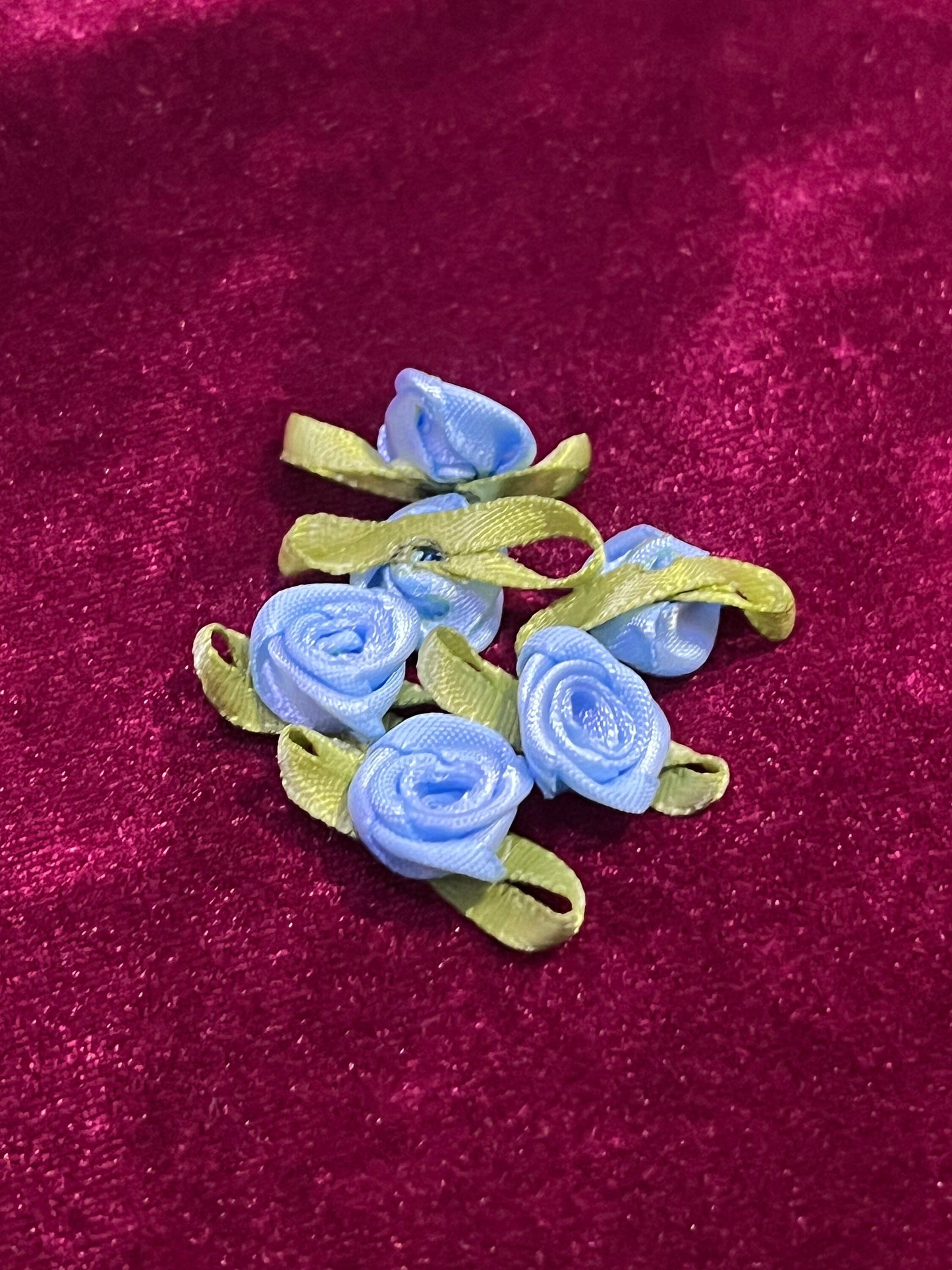 Satin ribbon roses, Sew on flowers, Pink roses, Blue roses, White Ribbon roses, Sewing, Craft, 20, 50, 100, roses, decoration,