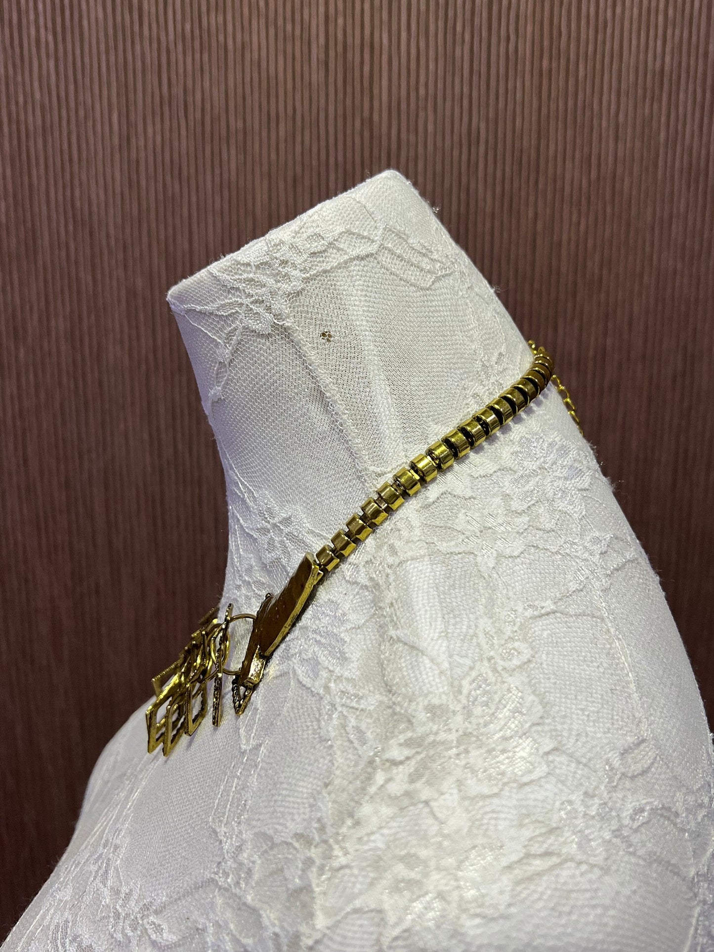 Metal Gold Necklace, decorative Necklace, vintage fashion, Chain Accessories, vintage necklace