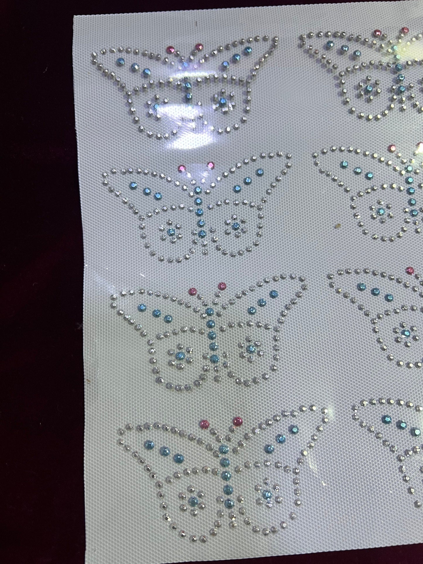 Butterfly Rhinestone transfer Iron on, Studded Words, iron on transfer, Kids Craft, DIY Fashion, Hotfix Transfer, Rhinestone patch,