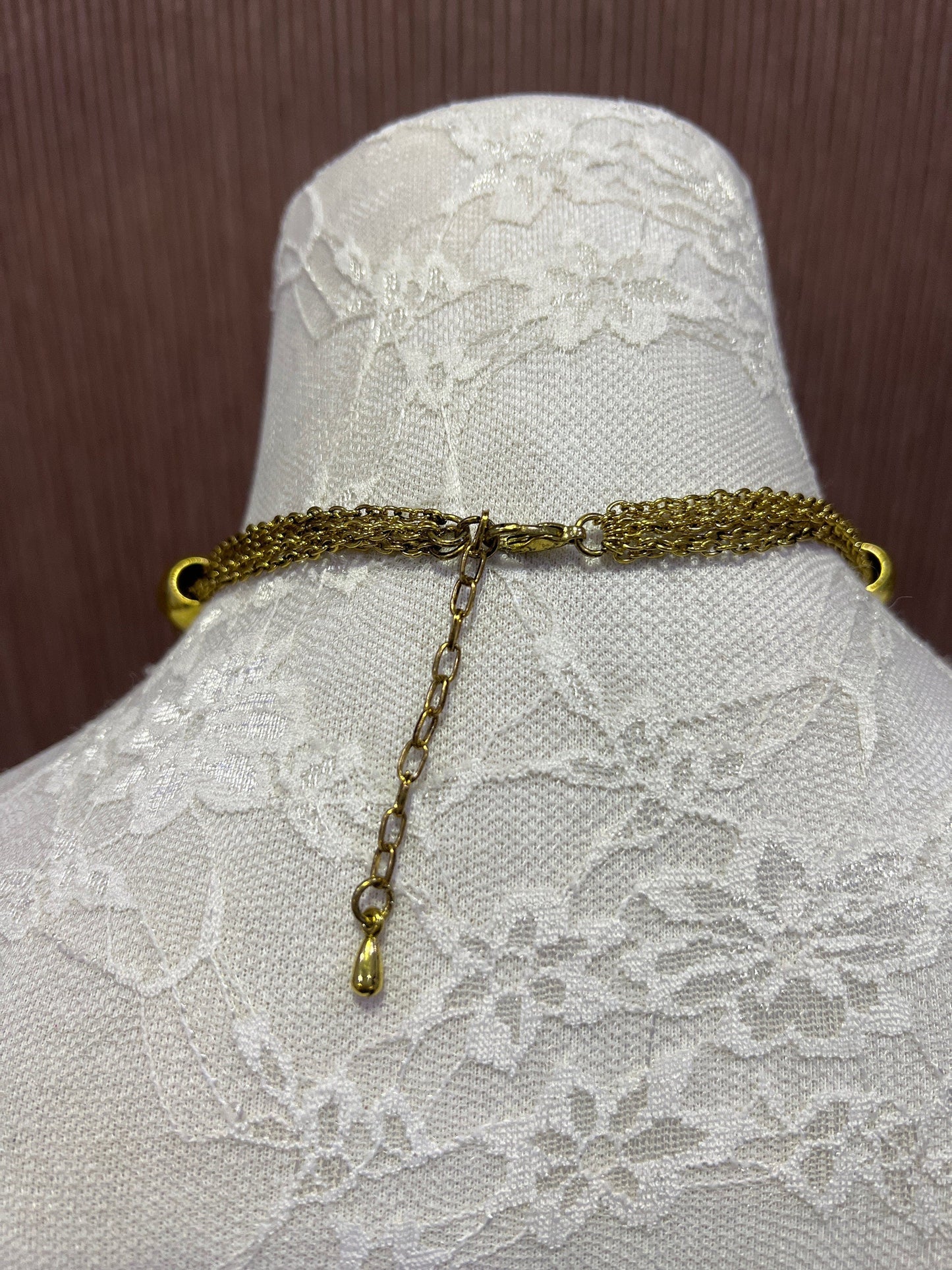 Gold Metal Plated leopard print Necklace, Chain Necklace, Aztec, Aztec necklace, Plated Necklace, chocker necklace, leopard print necklace,