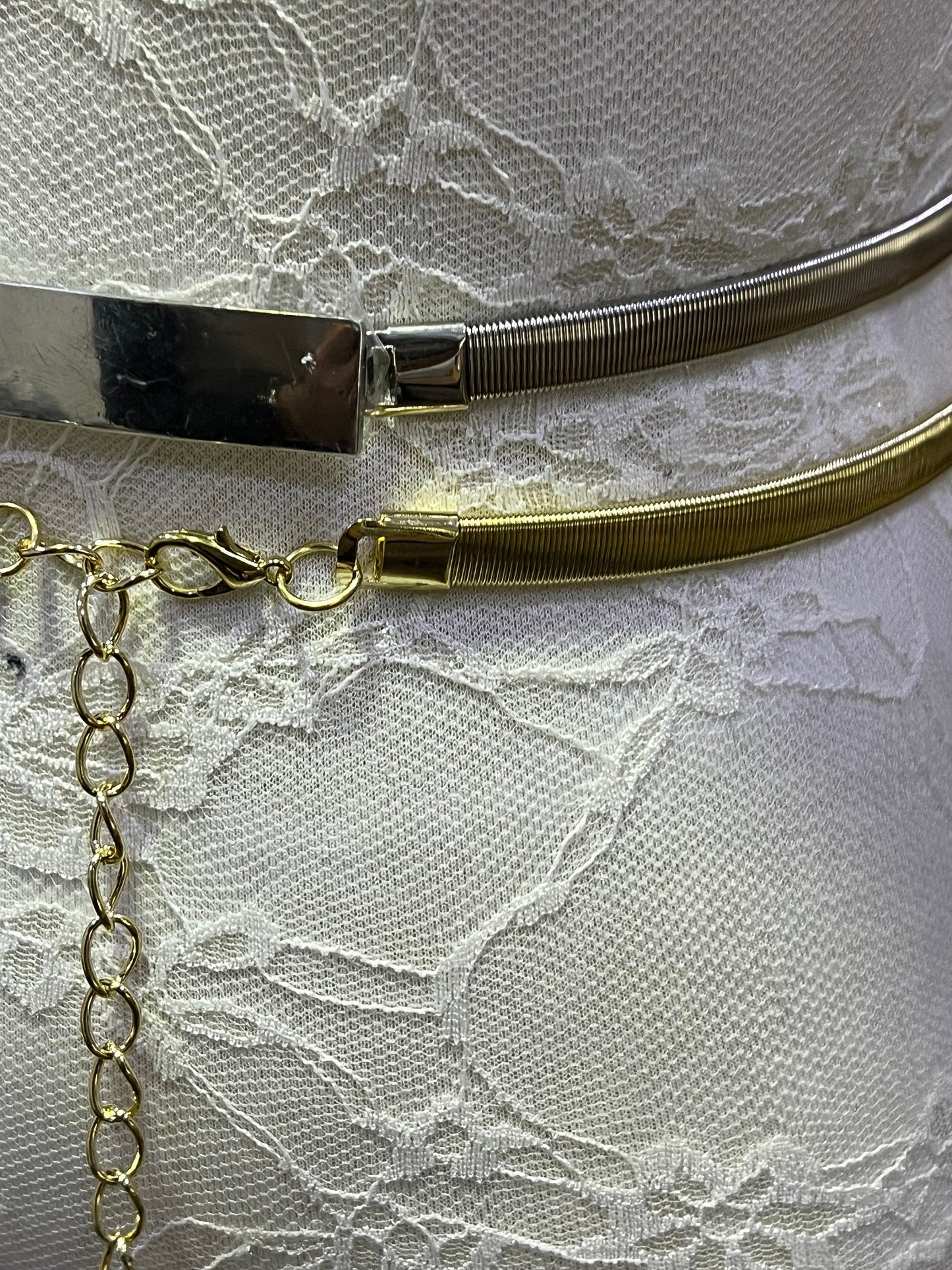 Expandable by springs Gold or silver belt, spring belts, chain belt, black belt, skinny belt, chain belt, silver belt, gold belt,