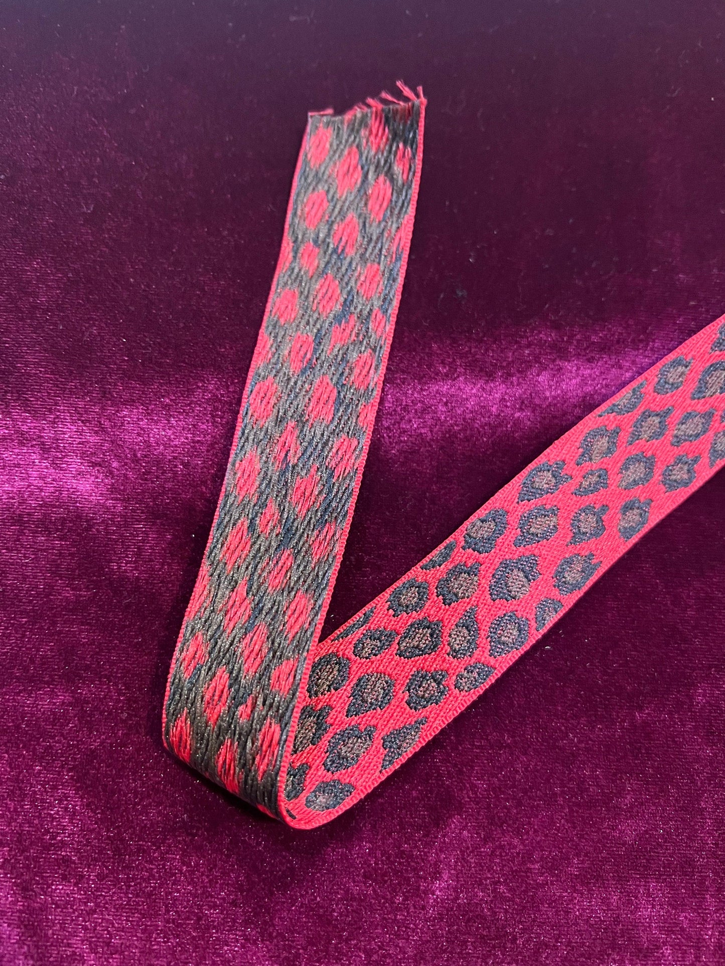 No Stretch Animal Print tape, Printed Tape, Leopard Print, no stretch tape, woven tape, animal print tape, Embroidered tape