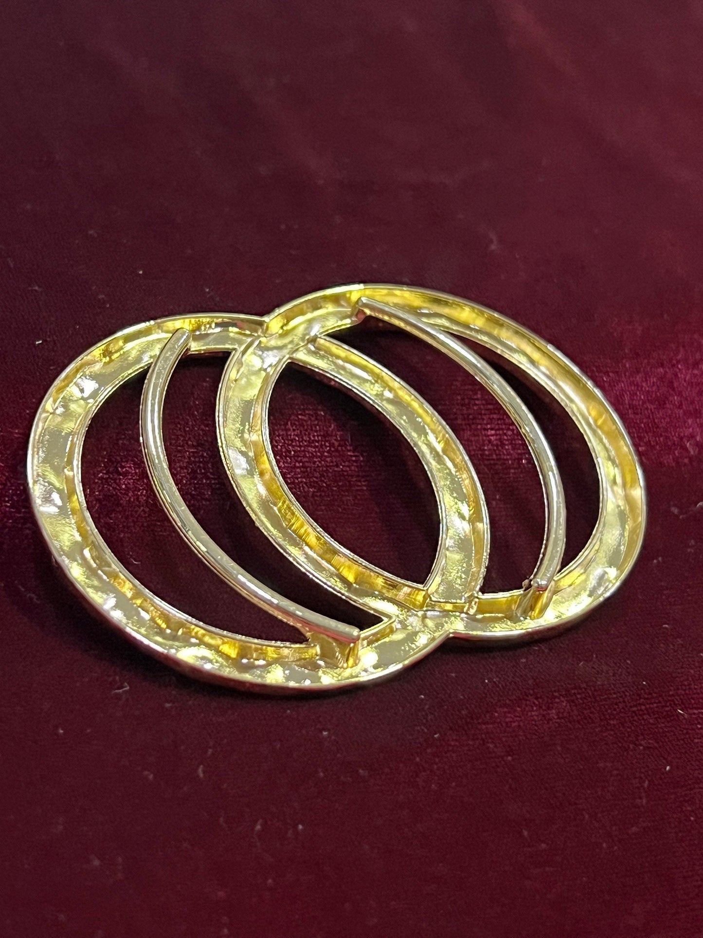 Hammered double circle buckle, metal buckle, swimwear buckle, Swimwear buckle, Hammered buckle, shape ring