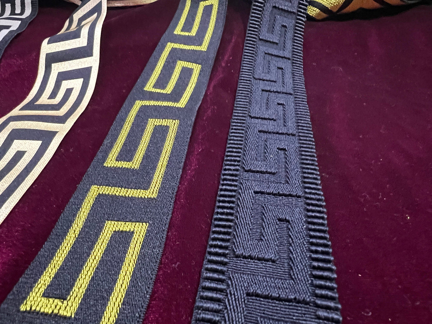Elastic Geometric Pattern Tape, Elastic Tape, Embossed Tape, aztec elastic, Patterned Elastic, Elastic, zig zag elastic, greek key elastic