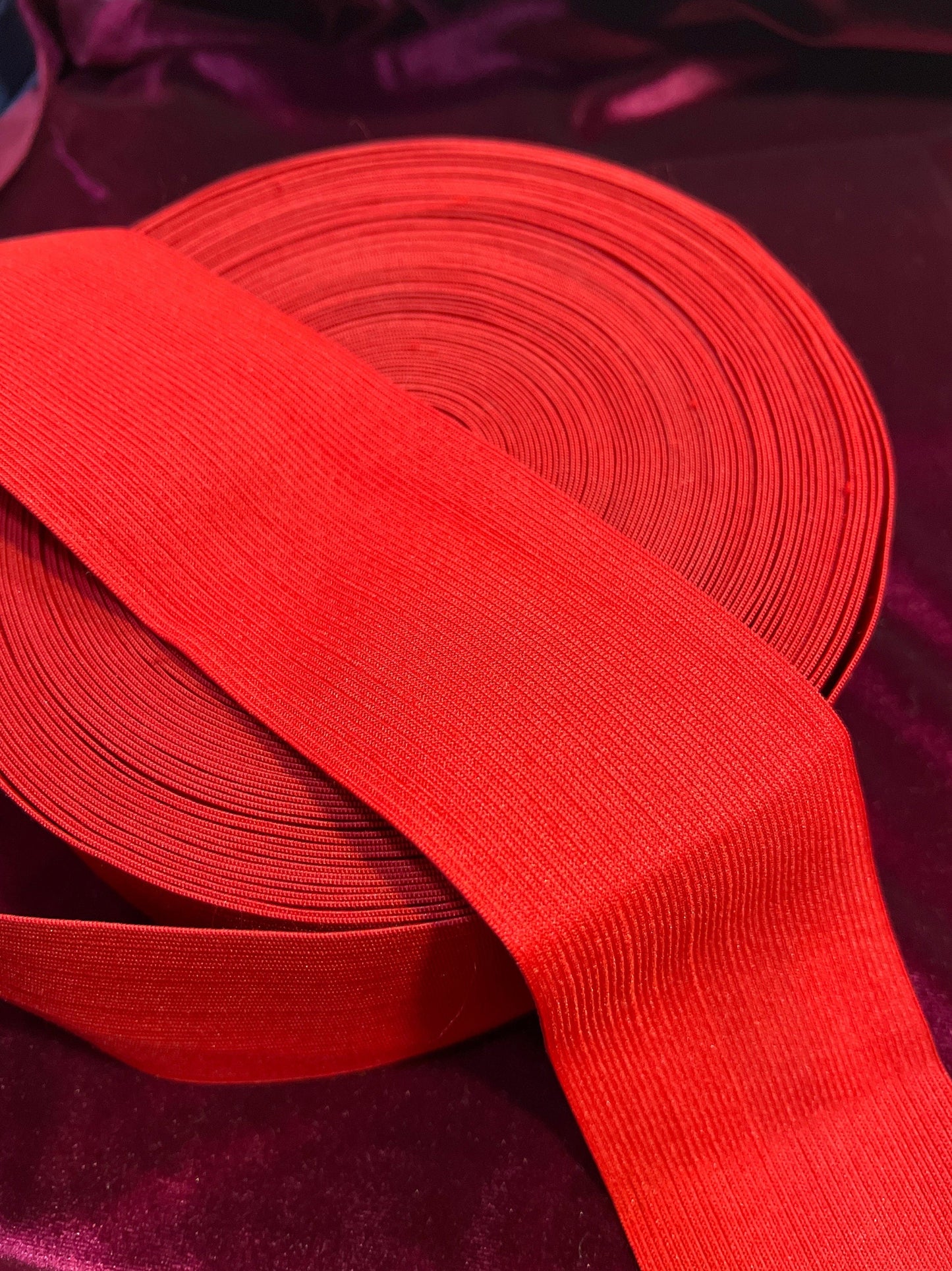 6.5cm Red Wide Elastic Tape, Red Waistband, Red elastic, Red elastic tape, wide elastic,