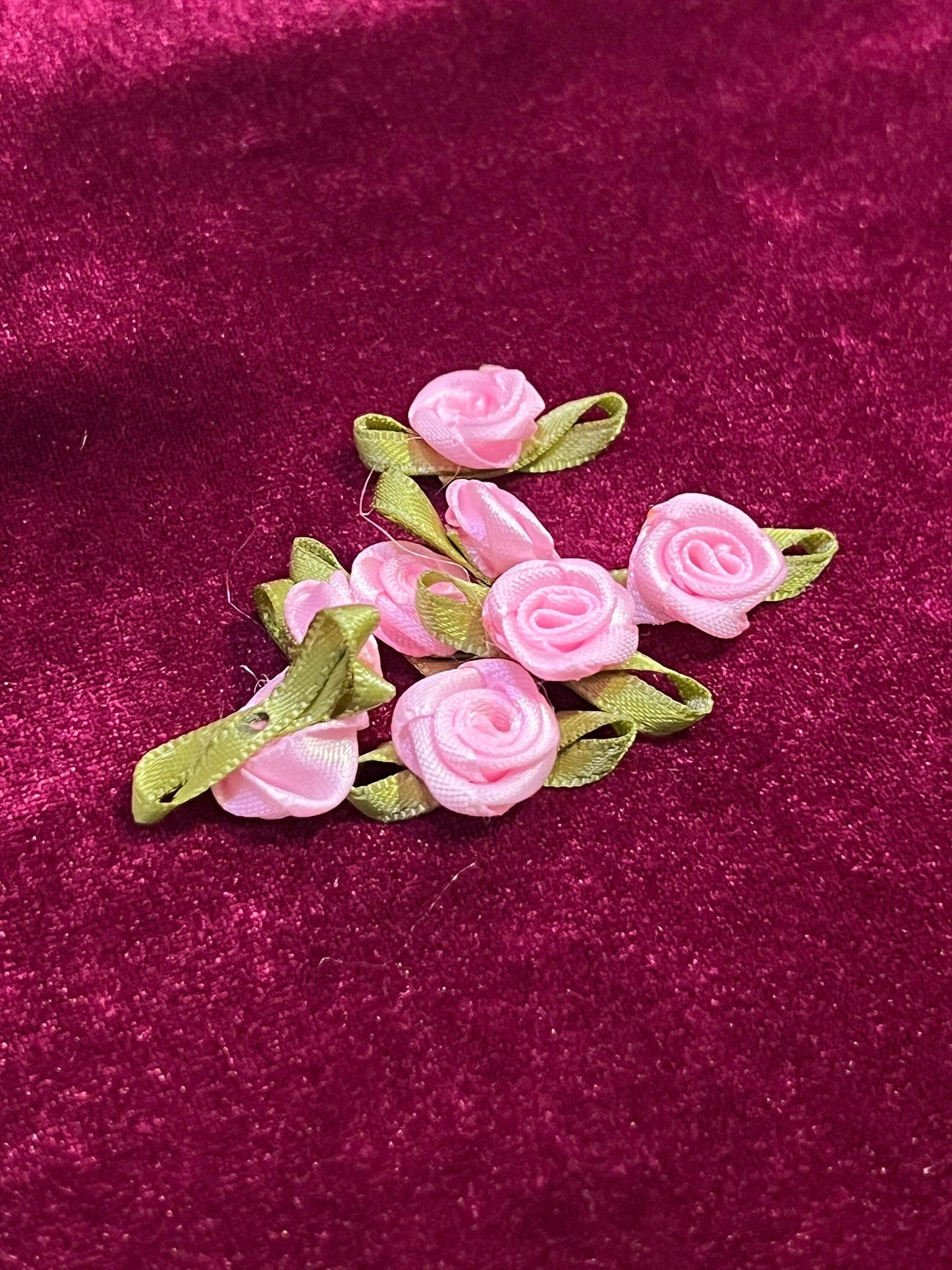 Satin ribbon roses, Sew on flowers, Pink roses, Blue roses, White Ribbon roses, Sewing, Craft, 20, 50, 100, roses, decoration,