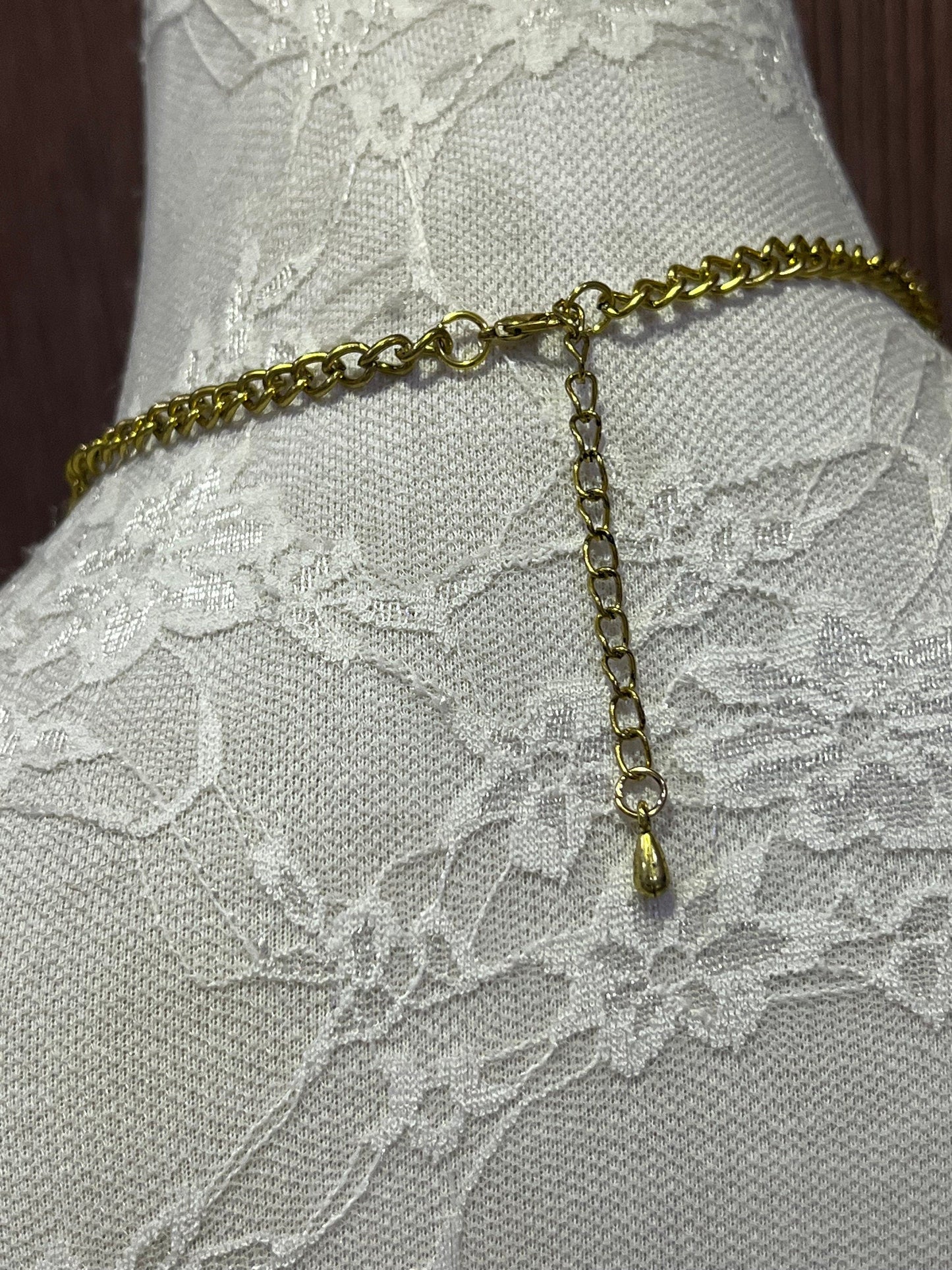 Gold Metal Plated Necklace, Chain Necklace, Aztec, Aztec necklace, Plated Necklace