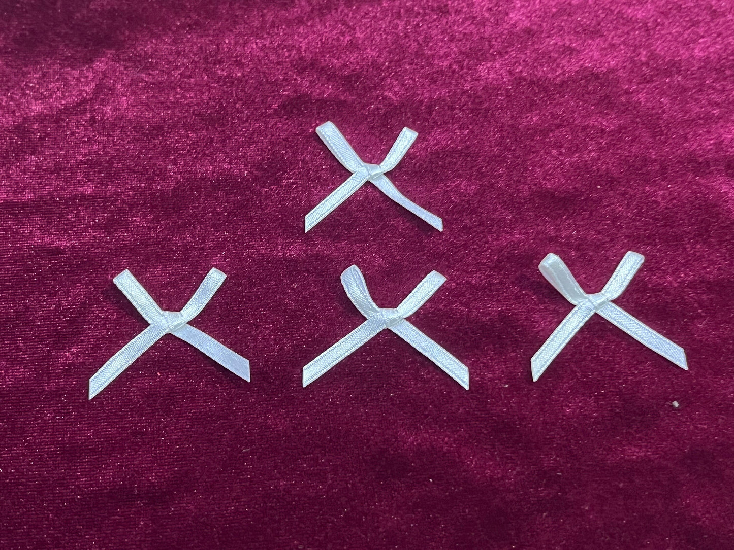 6pcs, Small Satin bows, Lingerie Underwear, 3mm bows, Small ribbon bows, bows, small bows, black bows, white bows, Satin bows, craft bows