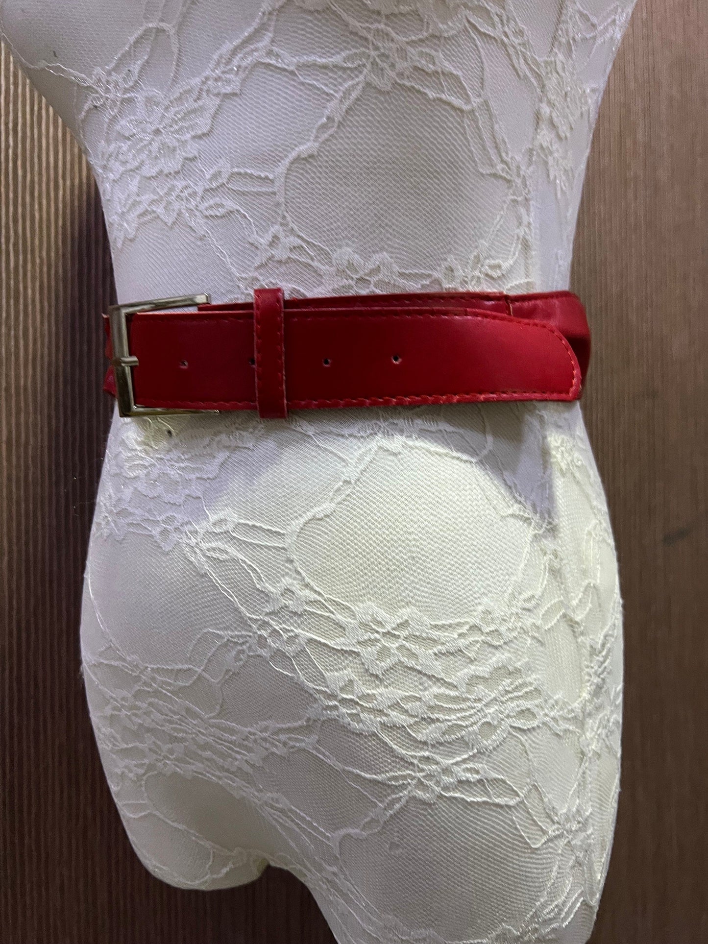 Red faux leather belt, 3.3cm wide belt, Jeans belt, Waist belt, Ladies Dress belt, Casual belt, Work belt, red belt, leather belt