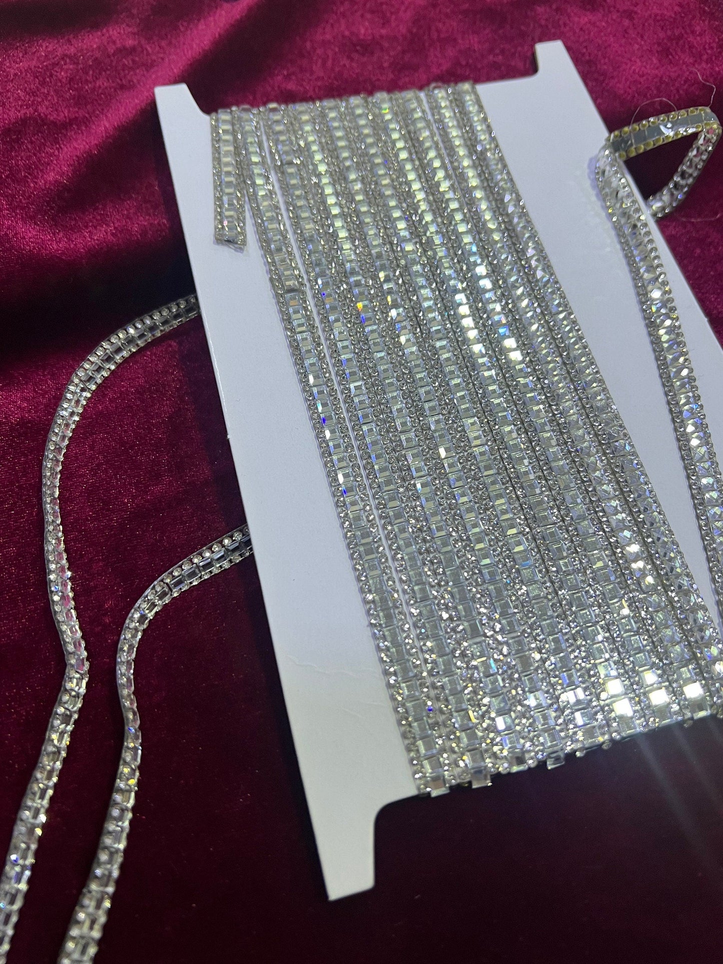 Diamante Rhinestone Trim, Rhinestone Ribbon for Bridal, Sash Diamante Wedding, Belt, Jewel iron on, Bag, Craft, jewel trim, diamanté iron on