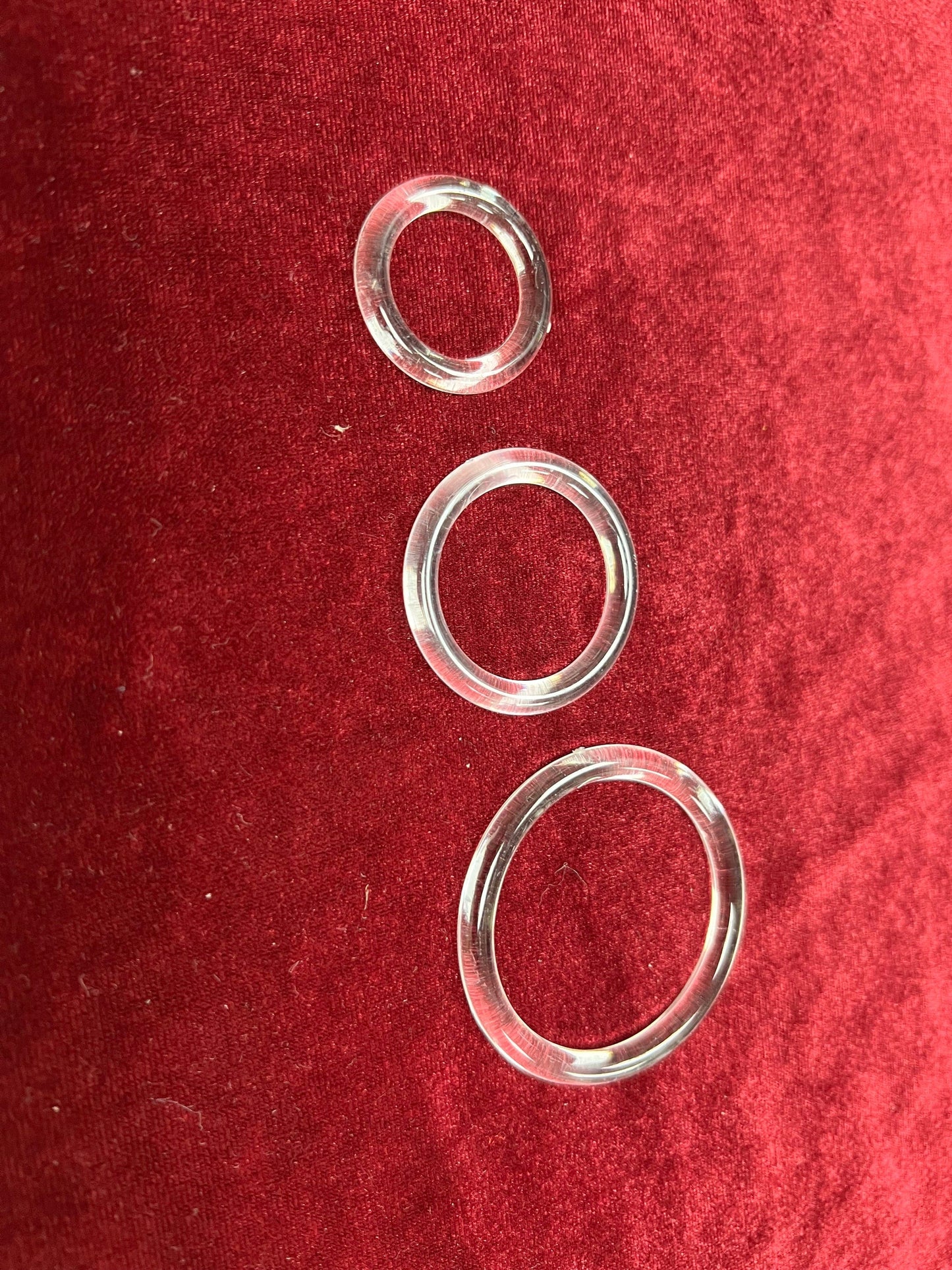 Clear Plastic Pattern O-Ring , O-ring, Plastic O-Ring, Pattern O-Rings, Bra Making, Garment Making, Plastic Ring, rings,