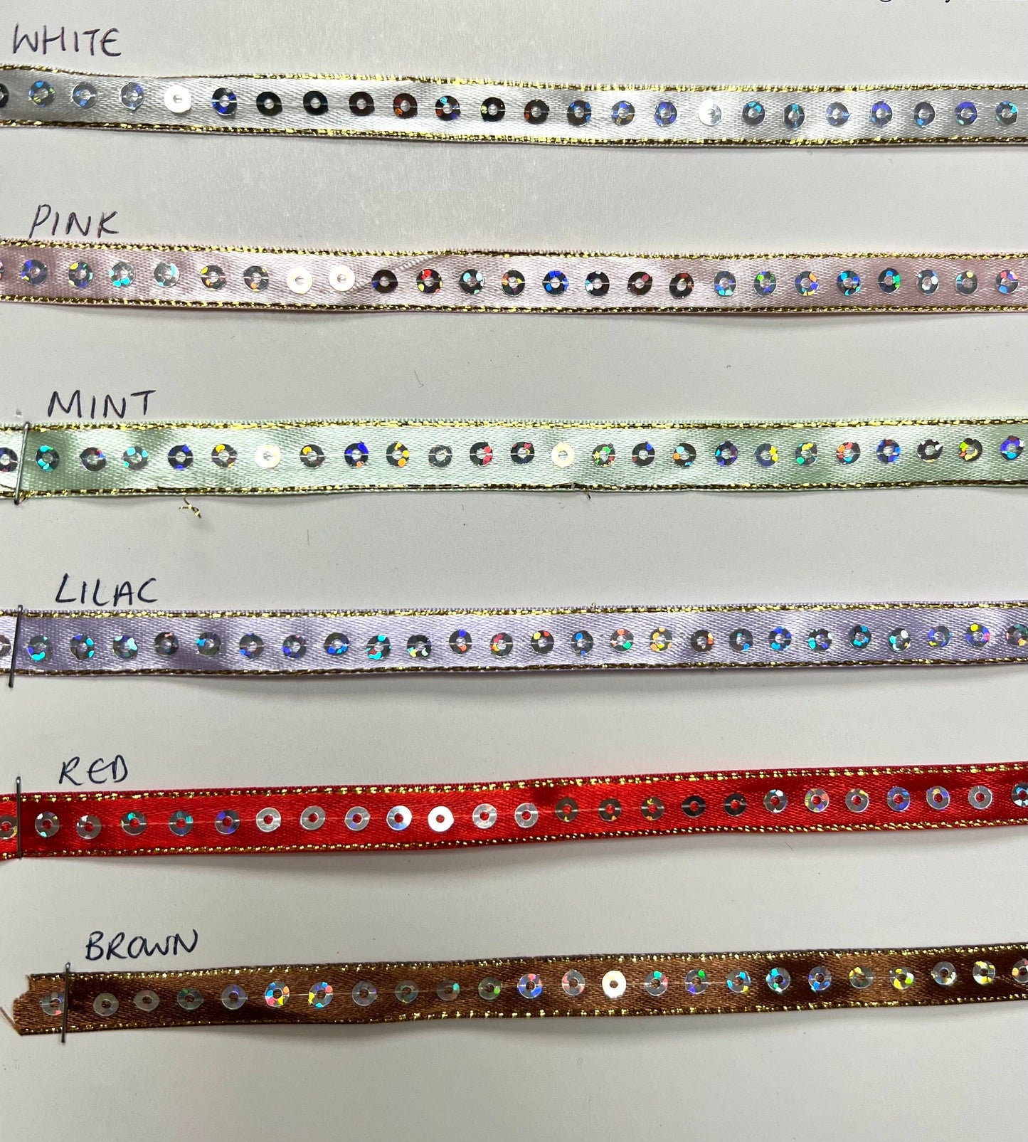 Sequins sewn on Satin Ribbon, Satin Ribbon, Sequin Ribbon, Gifting Ribbon, Sequins, Sequin Trimming, craft ribbon, cake ribbon, flower