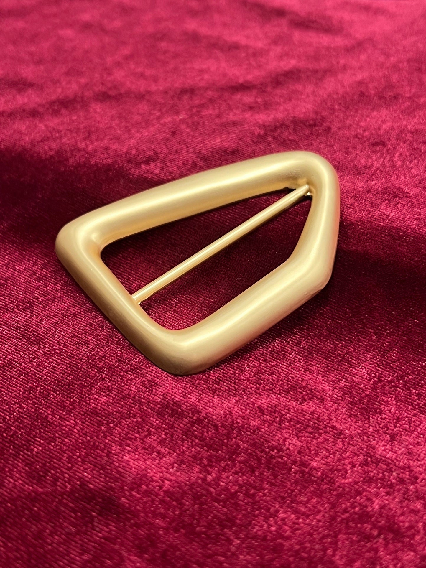 Matt Gold Buckle, Matt Buckle, Metal Buckle, Asymmeterial Buckle, Gold Bucikle, Swimwear Buckle, Trouser Accessories, Belt Buckle,