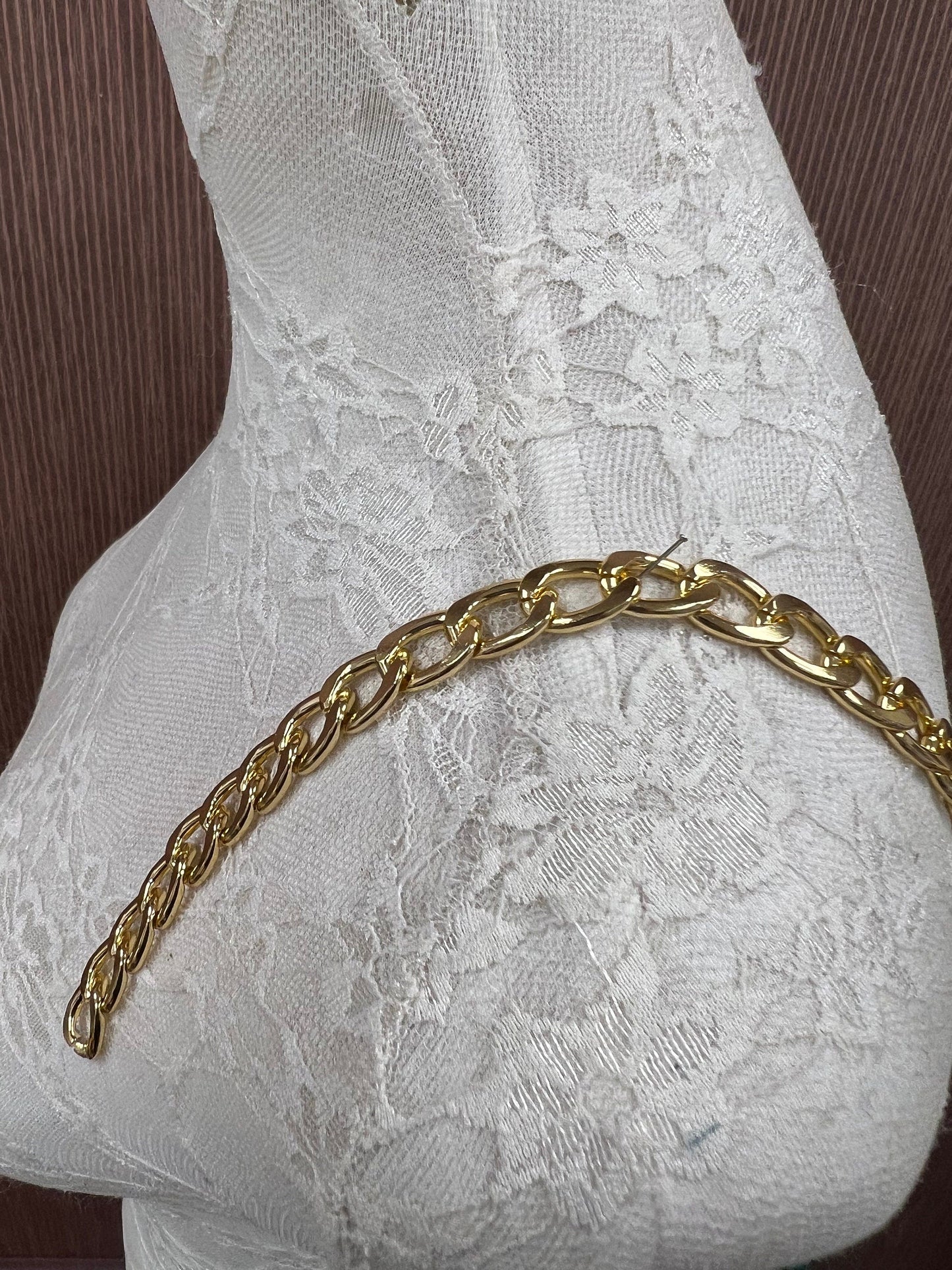 7mm Green with gold chain Adjustable Bra Straps, Fashion Bra Straps, Straps for Lingerie, Tops, Underwear, Swimwear, bra accessories, chain
