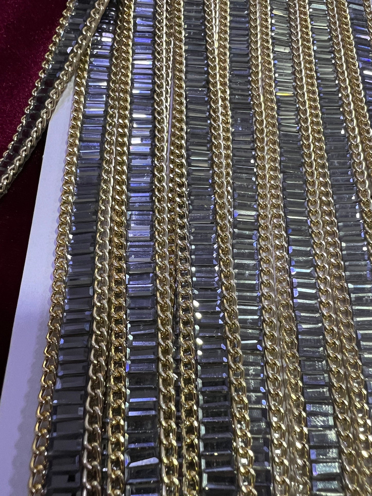 Rhinestone Chain Trim, Rhinestone Ribbon for Bridal, Sash Diamante Wedding, Belt, Jewel iron on, Bag, Craft, jewel trim, diamanté iron on
