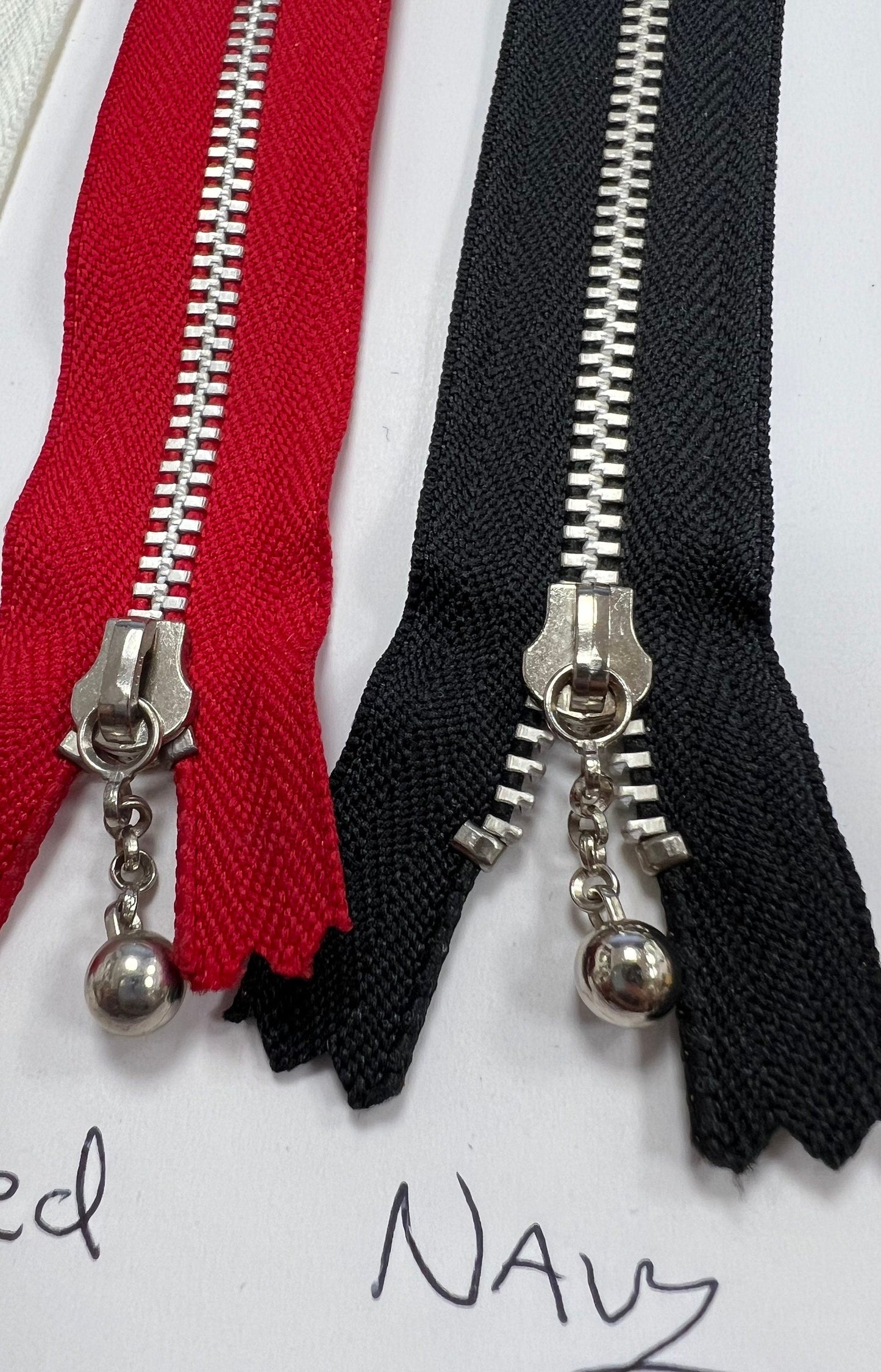 6'' YKK Metal Closed End Zip, Cream Zip, navy Zip, YKK Zip, Metal Zip, 6'' Zip, Closed End Zip, Coloured Zip, Dress Zip, Bag Zip, Jacket