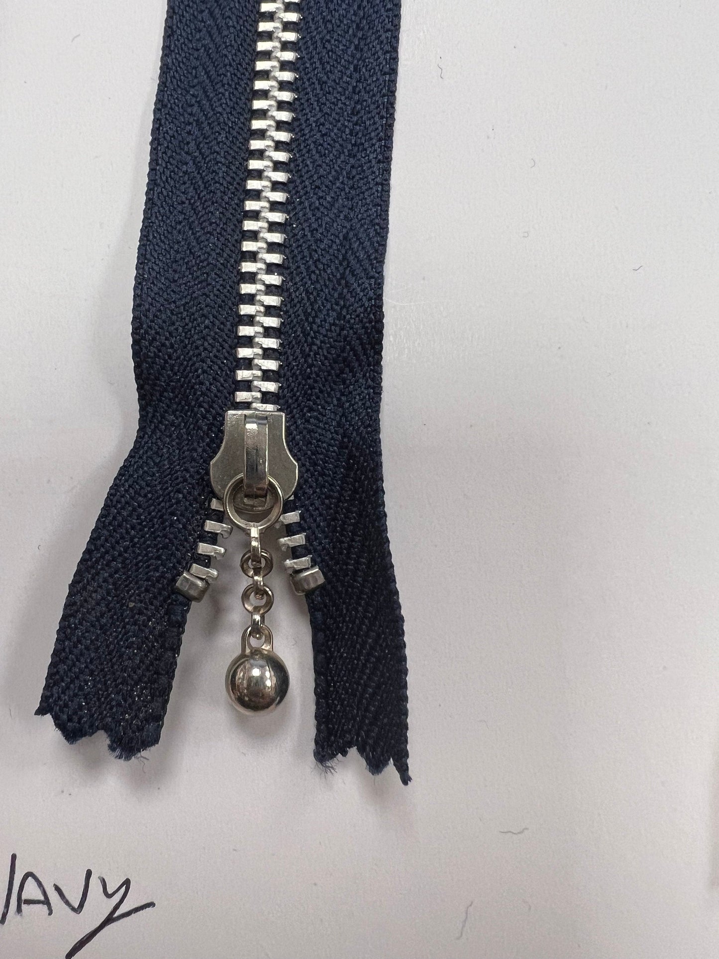 7'' 8'' 9'' YKK Metal Closed End Zip, YKK Zip, Metal Zip, 7'' Zip, Closed End Zip, Coloured Zip, Dress Zip, Bag Zip, Ball Chain Zip, Zip