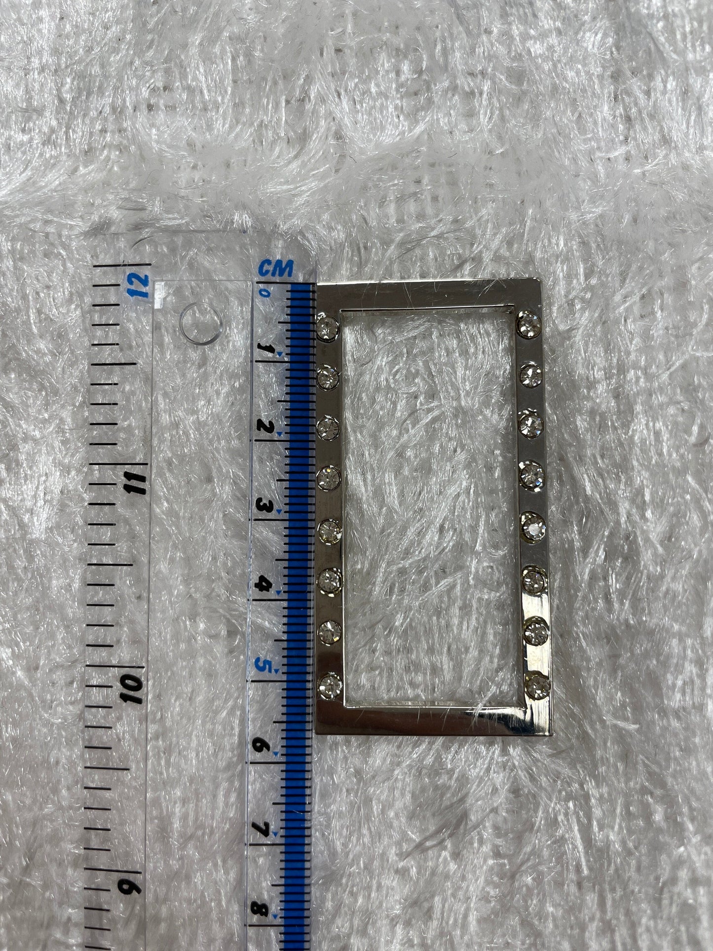 Rectangle buckle. Buckle, diamanté buckle, silver buckle