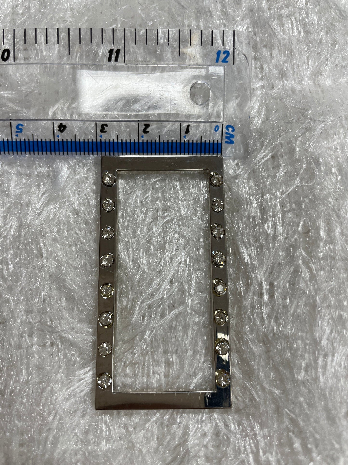 Rectangle buckle. Buckle, diamanté buckle, silver buckle