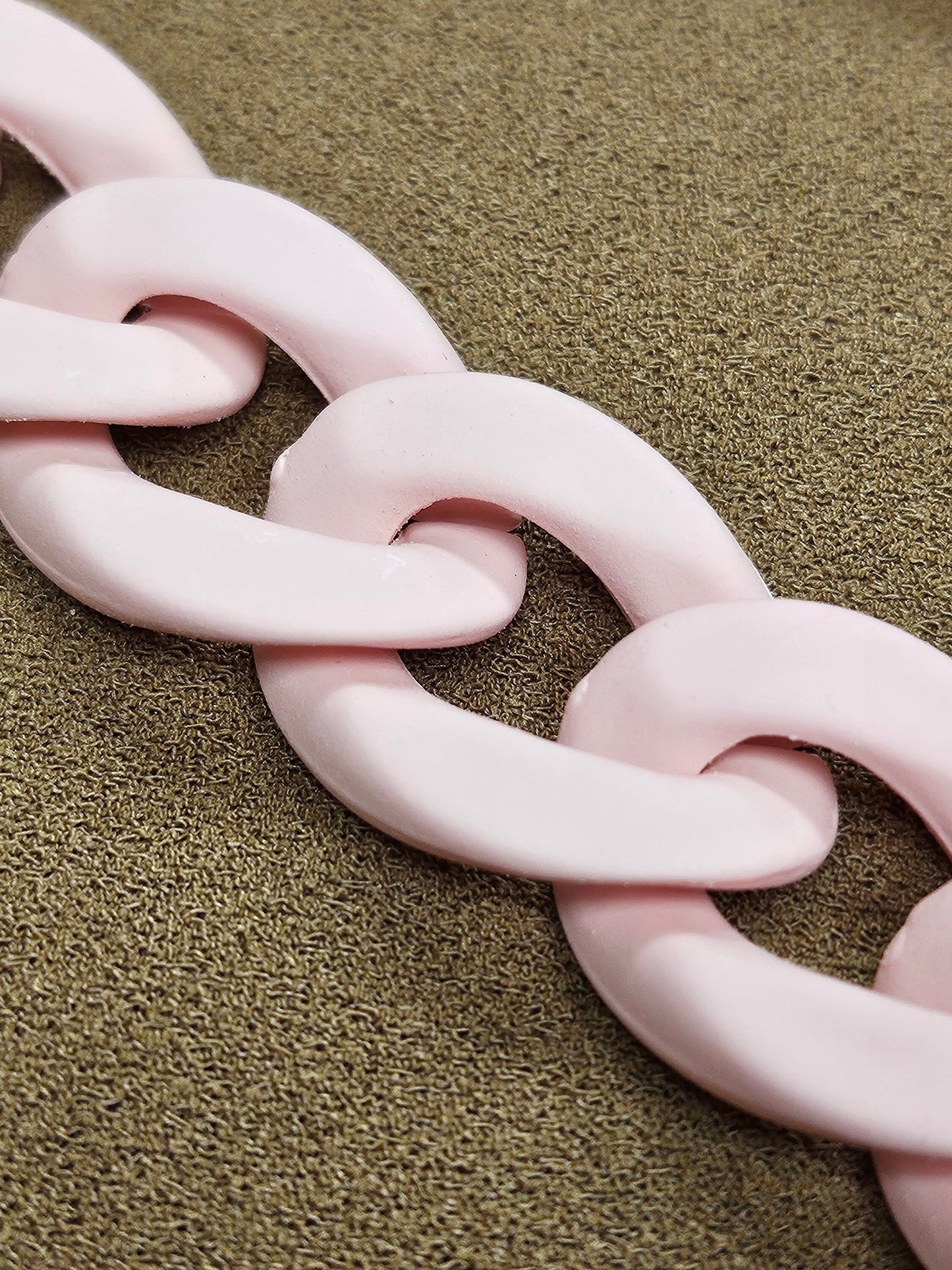 Pink chain, decorative chain, matt plastic chain, pink swimwear, chain