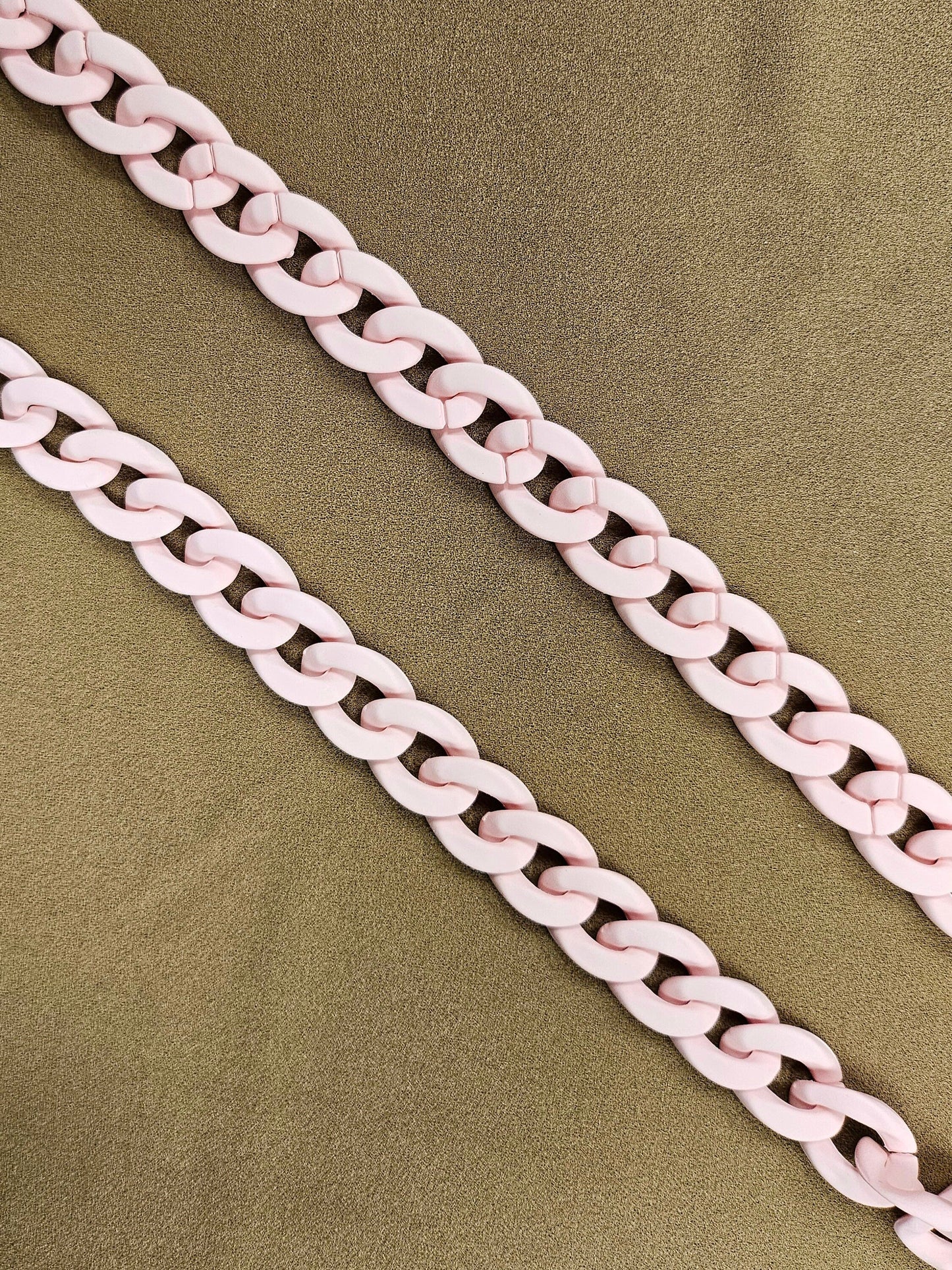 Pink chain, decorative chain, matt plastic chain, pink swimwear, chain