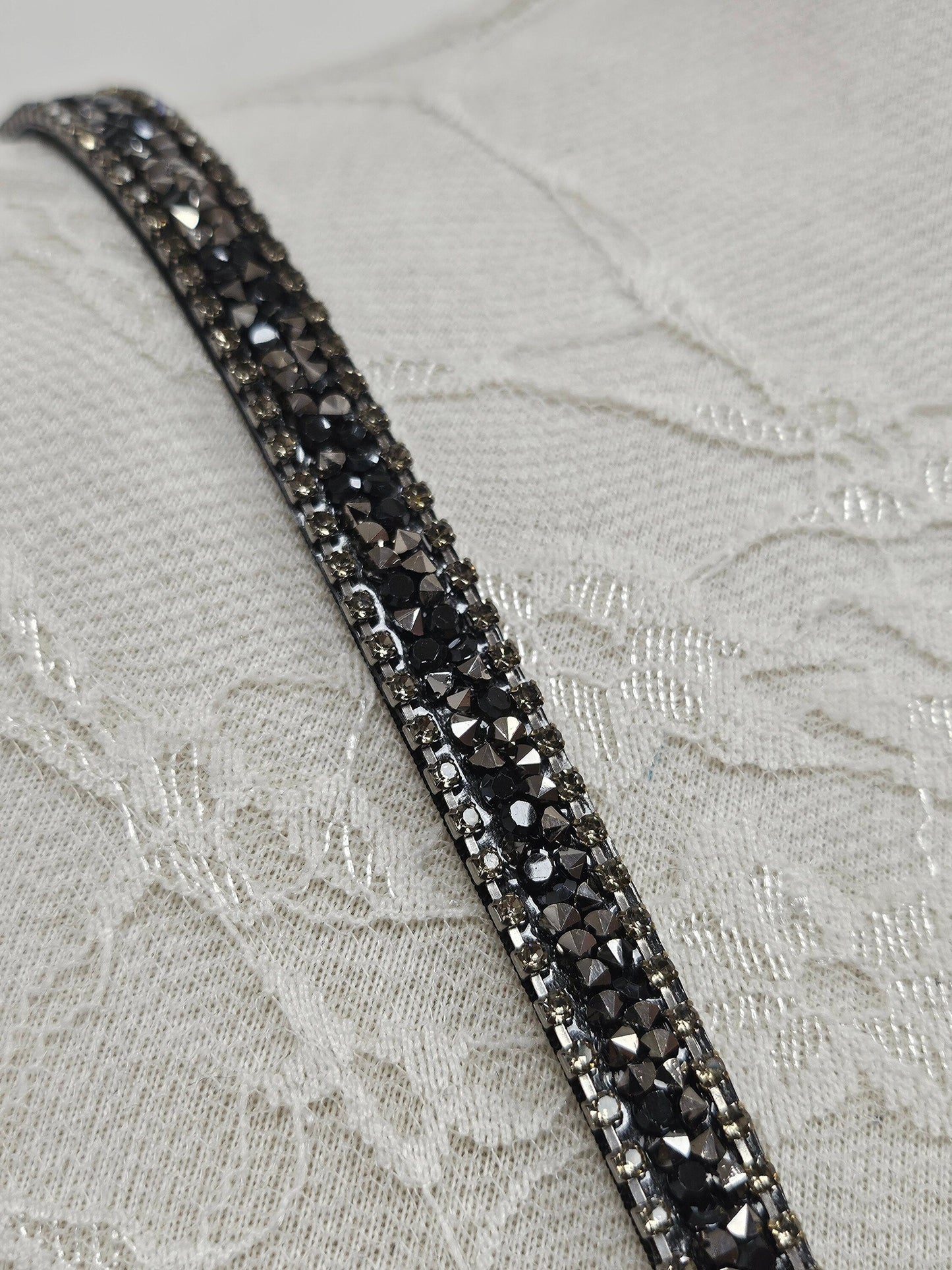 Diamanté bra straps, black bra straps, diamante black and clear mix bra straps, sew in bra straps, fashion straps