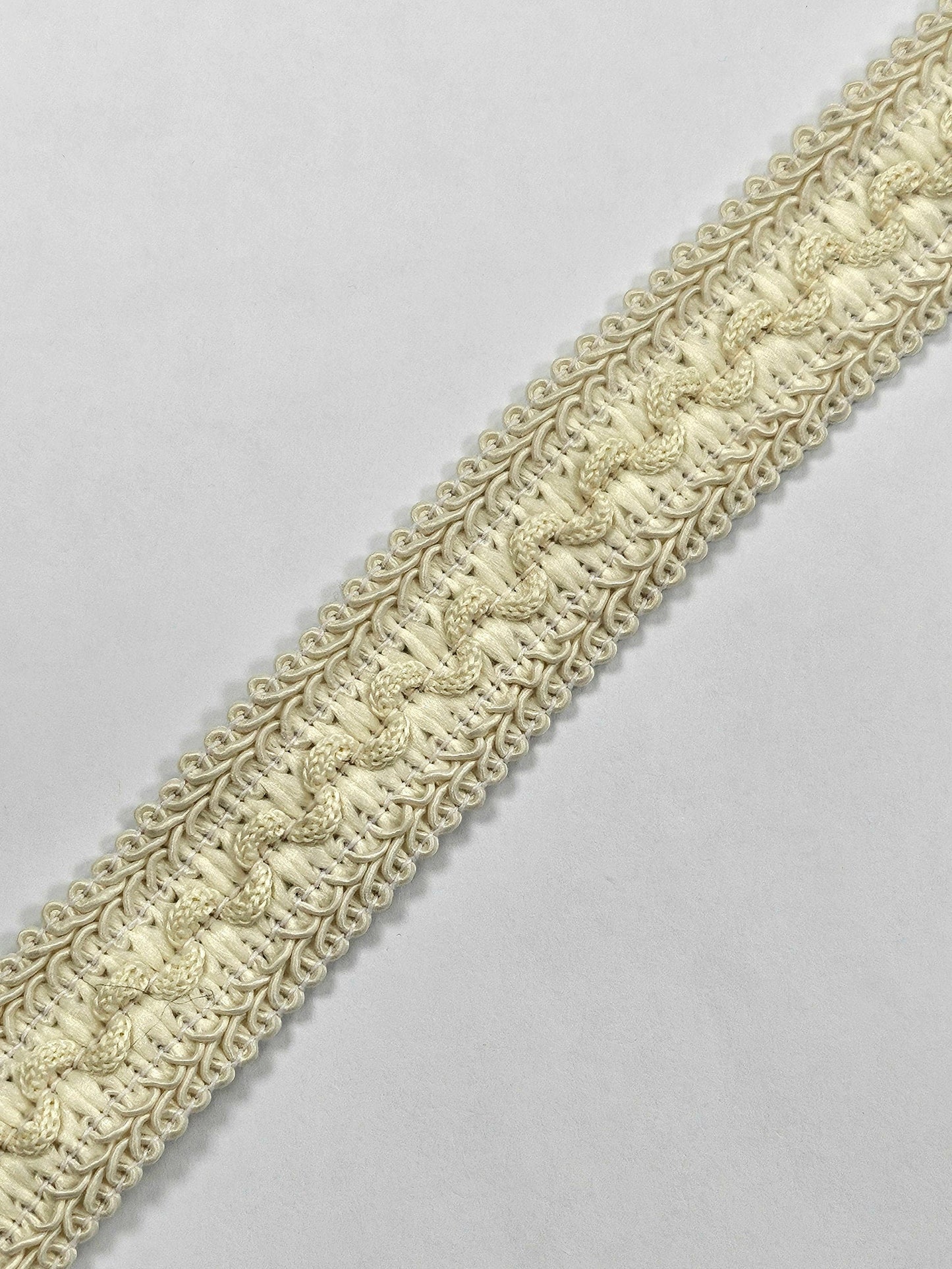 Decorative trimming, stretch trimming, Vintage trim, elastic, cream elastic,