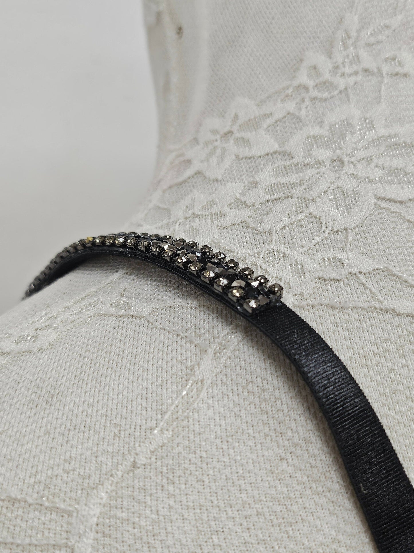 Diamanté bra straps, black bra straps, diamante black and clear mix bra straps, sew in bra straps, fashion straps