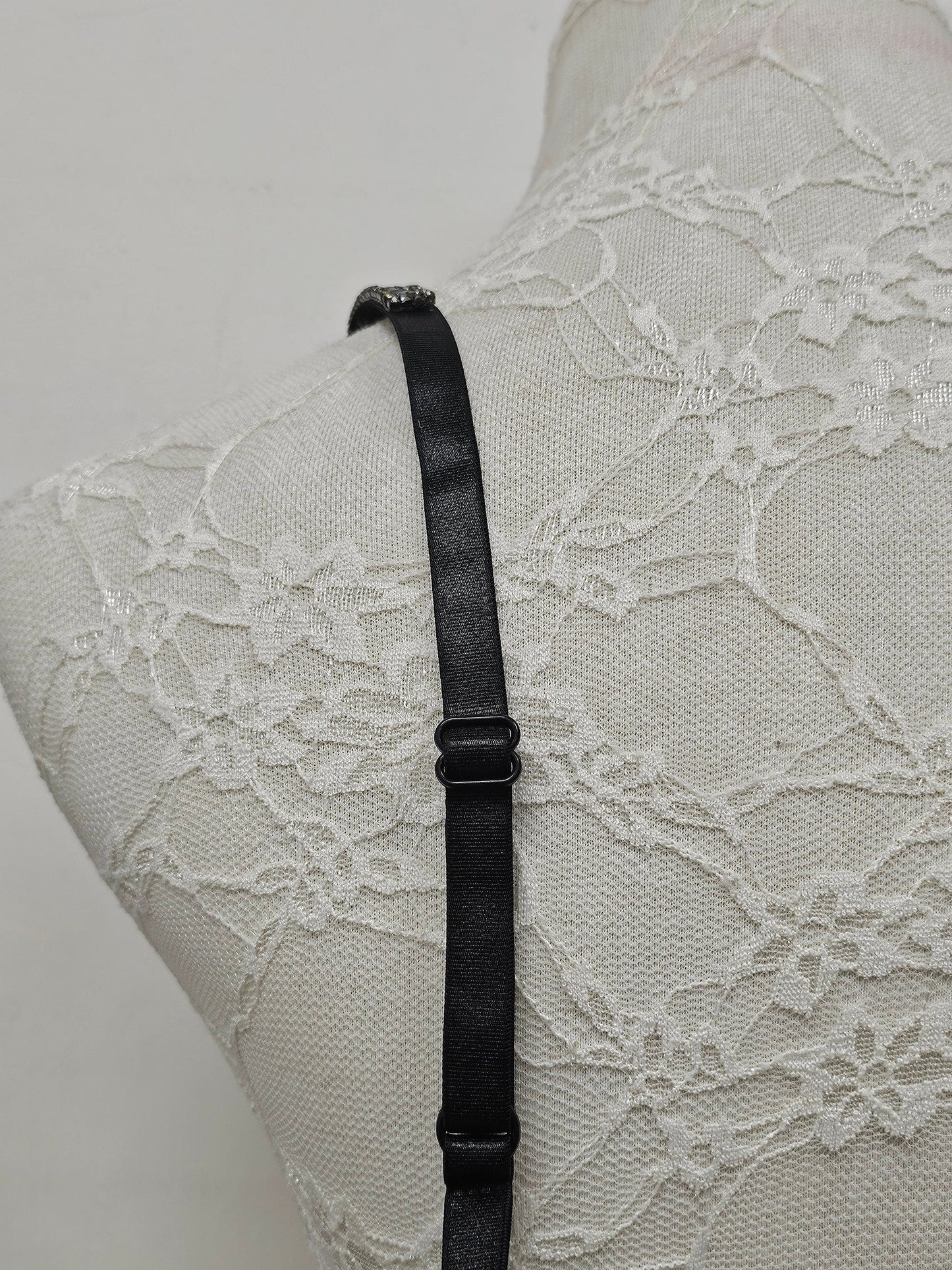 Diamanté bra straps, black bra straps, diamante black and clear mix bra straps, sew in bra straps, fashion straps