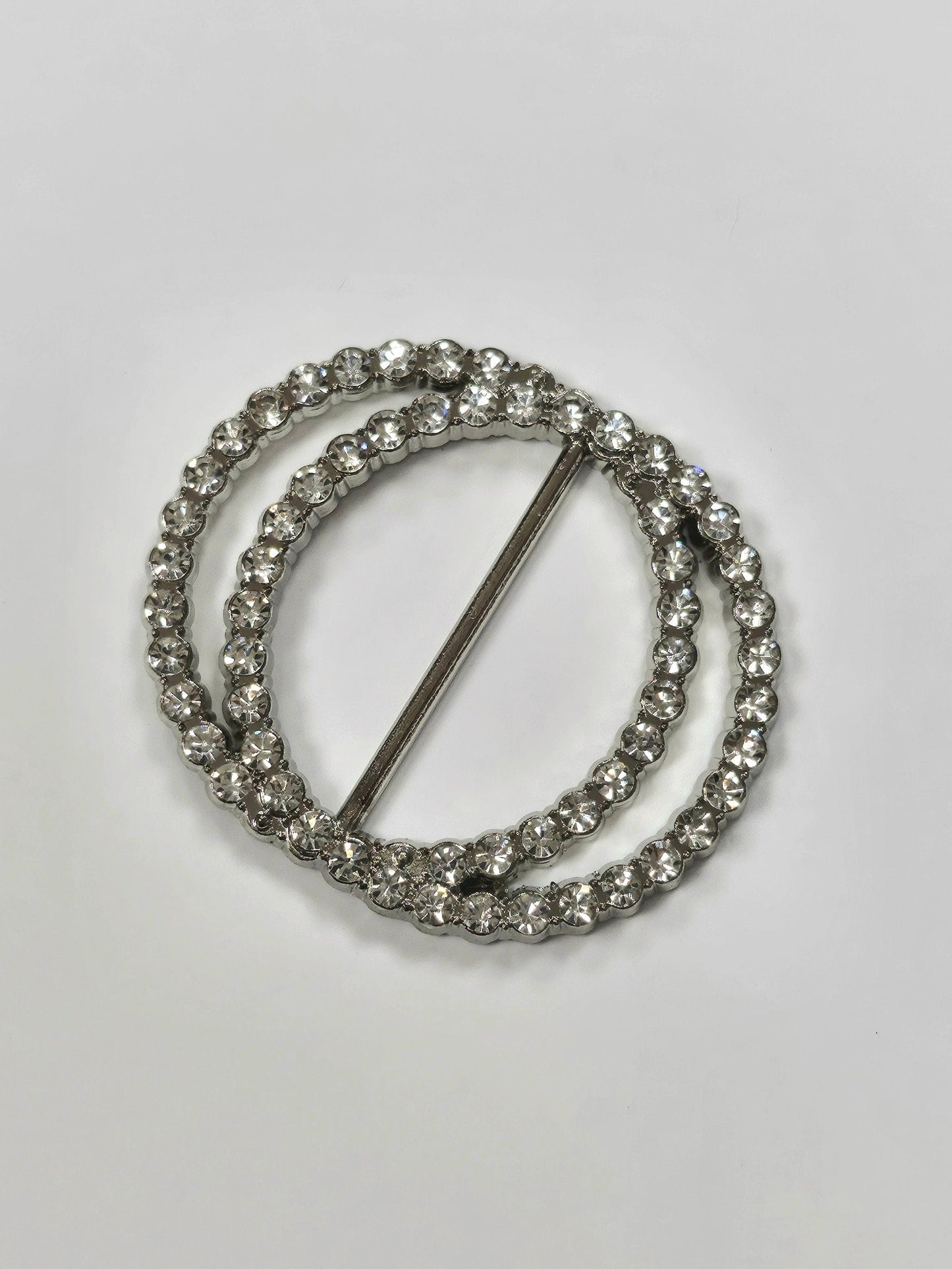 Silver Diamante Buckle, Rhinestone Buckle, Buckle, Silver buckle