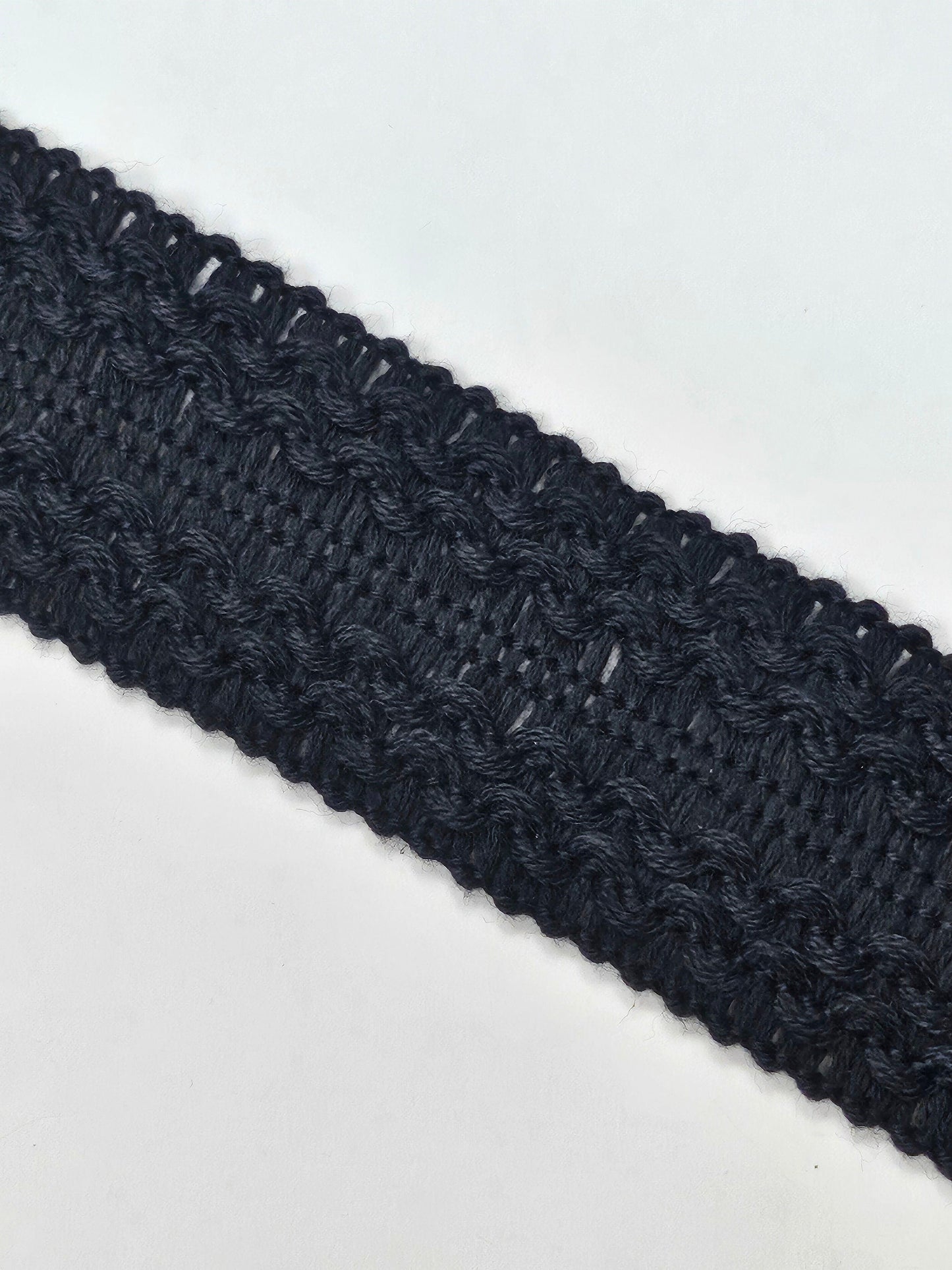 3.5cm ridged trimming, trimming, black trimming, decorative trimming, black rigid trim, black trim, lace