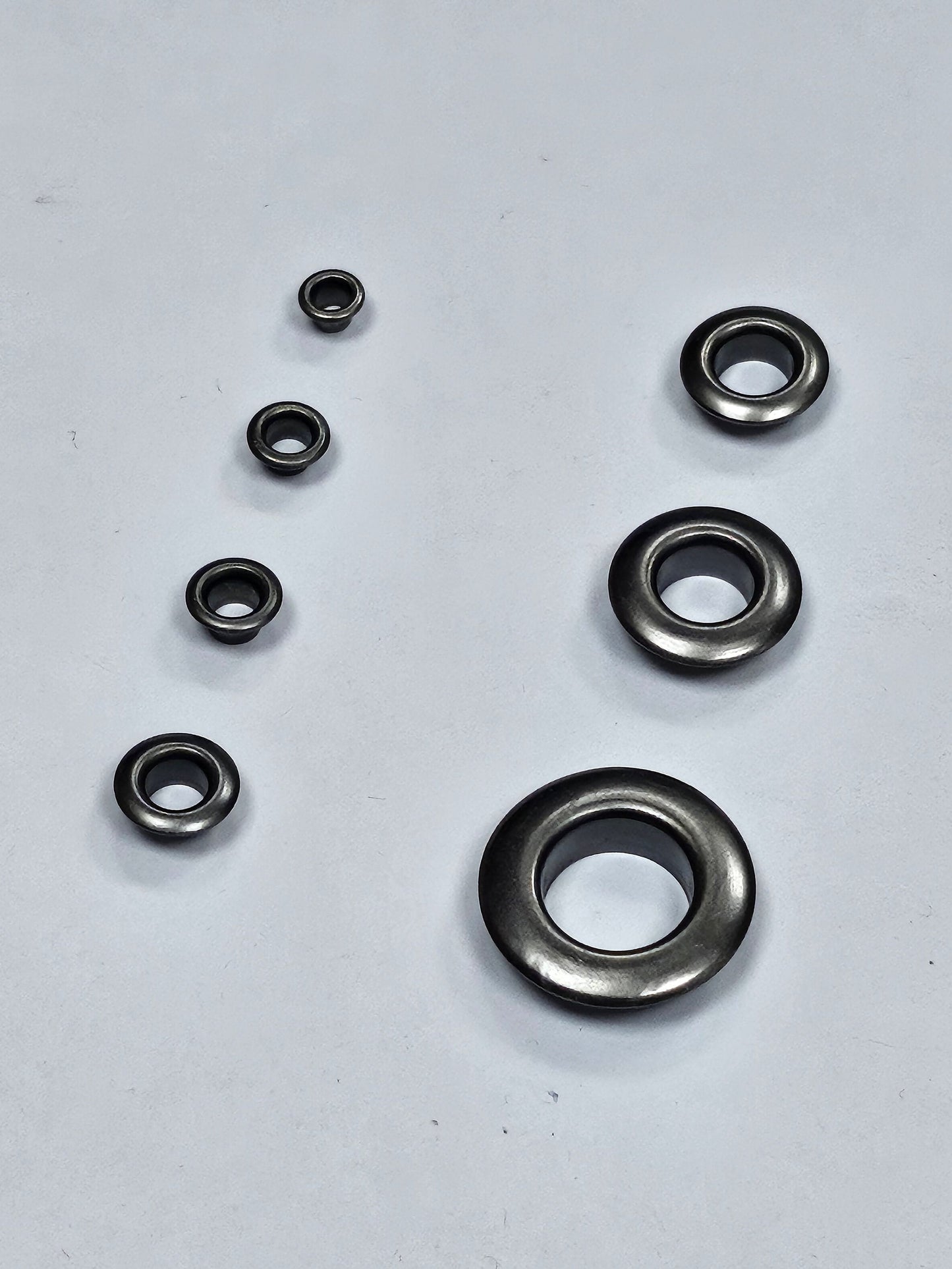 Gunmetal eyelet, Metal eyelets, 7 Sizes, eyelets, gumnetal eyelets, silver eyelets, gold eyelets, eyelets,
