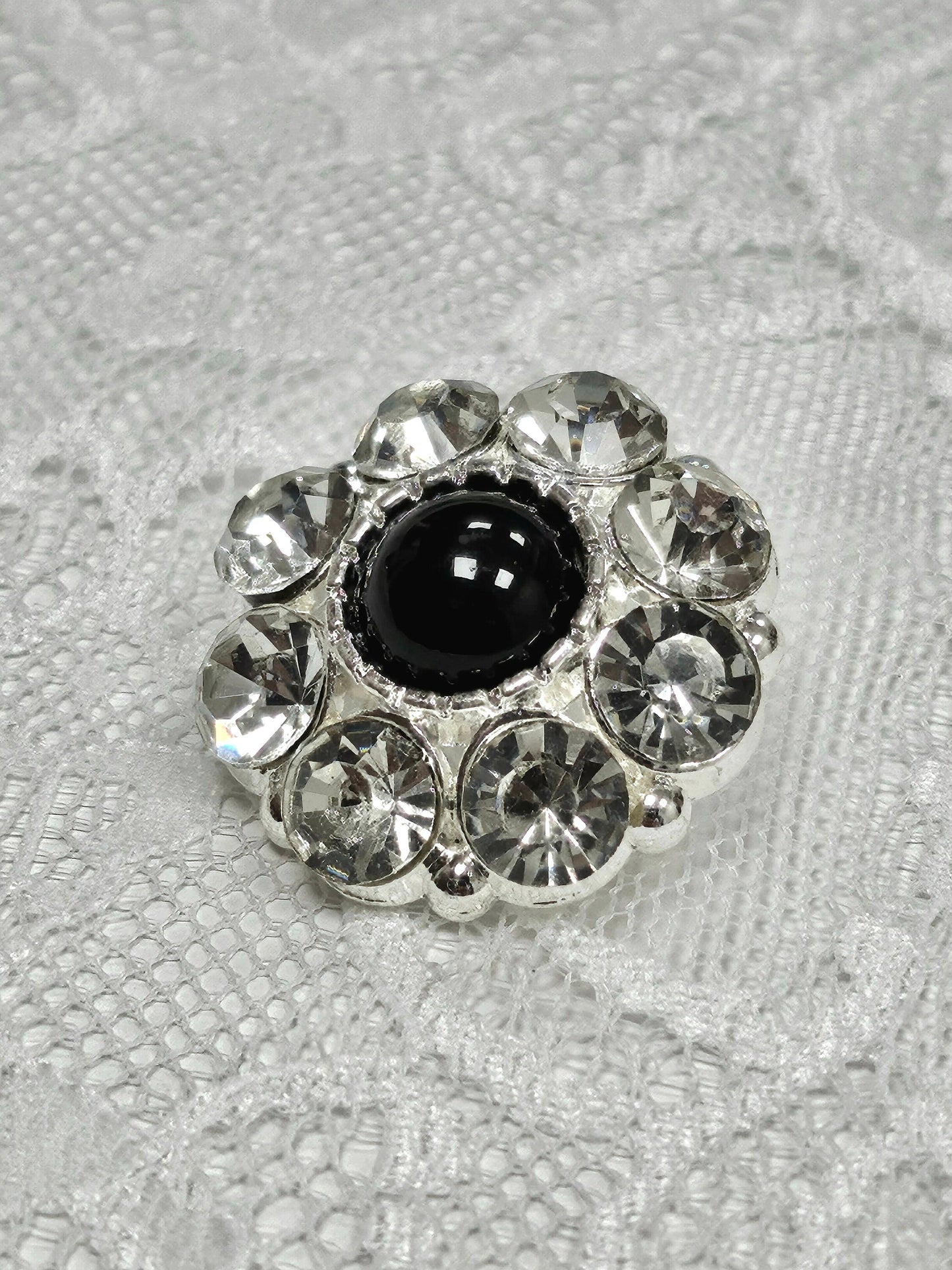 40L 25mm Black/Emerald Green diamante shank buttons, Gold Button, Silver, shank button, dress button, fancy button, rhinestone button