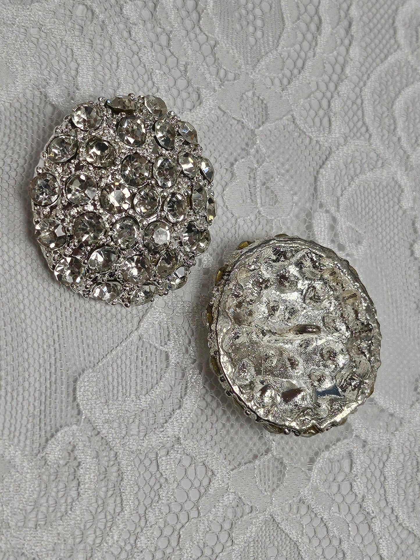 60L 38mm Silver Diamante shank buttons, Silver shank button, Metal shank button, rhinestone button, feature button, fashion button, diamanté