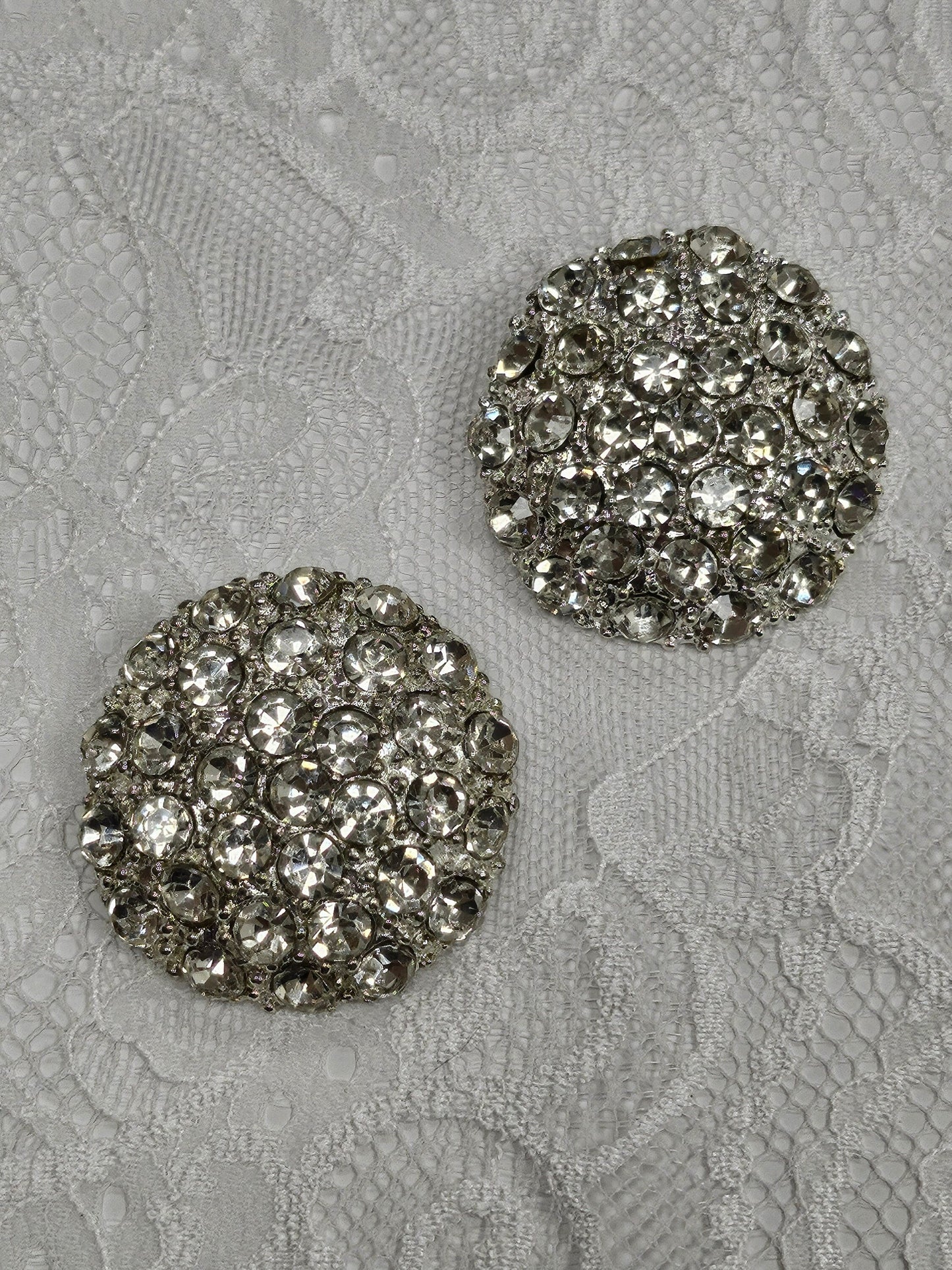 60L 38mm Silver Diamante shank buttons, Silver shank button, Metal shank button, rhinestone button, feature button, fashion button, diamanté