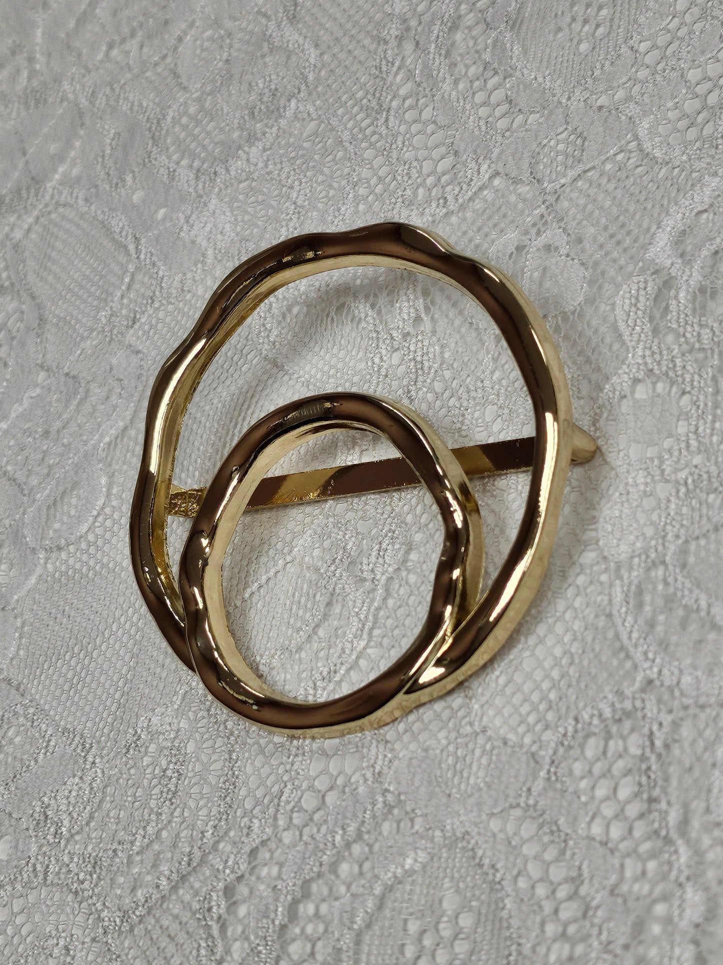 5.5cm Gold metal buckle, metal buckle, buckle, decorative buckle, swimwear buckle, hammered buckle, double ring buckle