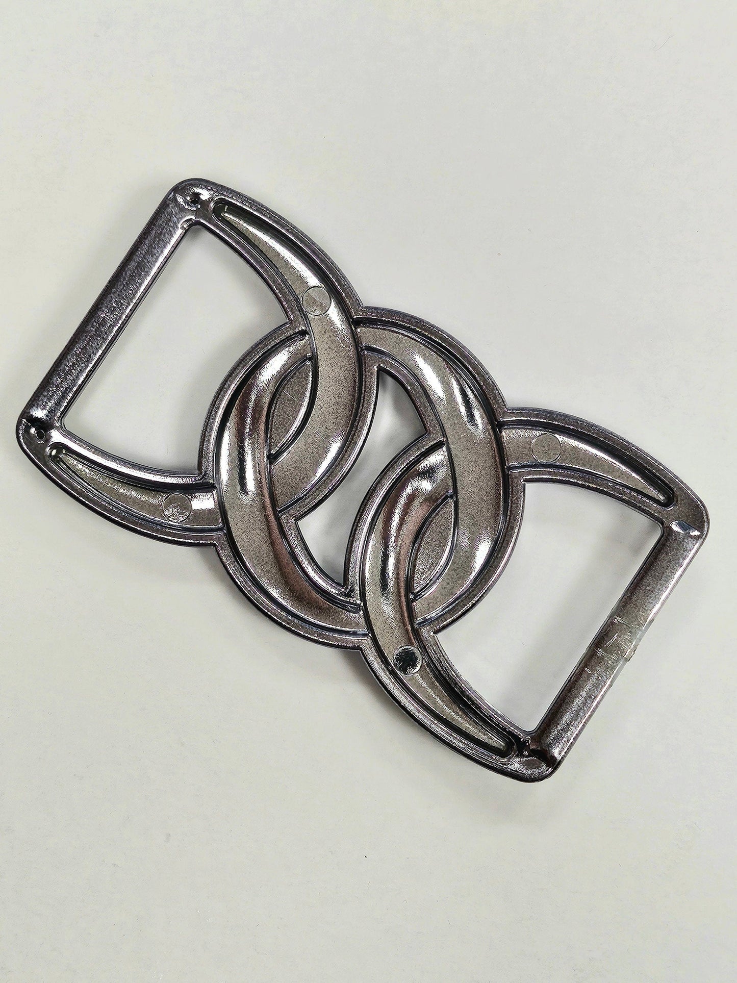 Gunmetal buckle, plastic buckle, decorative buckle, chain effect buckle