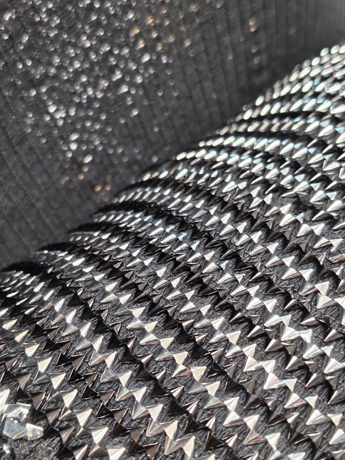 29.5cm width elastic, Black and silver elastic, metallic look elastic, textured elastic, foil elastic