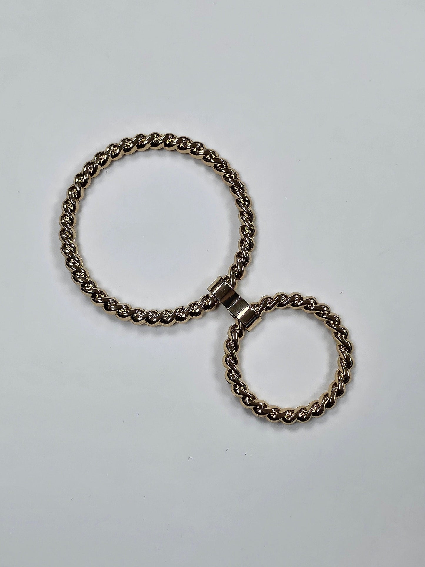 Gold buckle, Gold twisted Rings, metal buckle, textured buckle