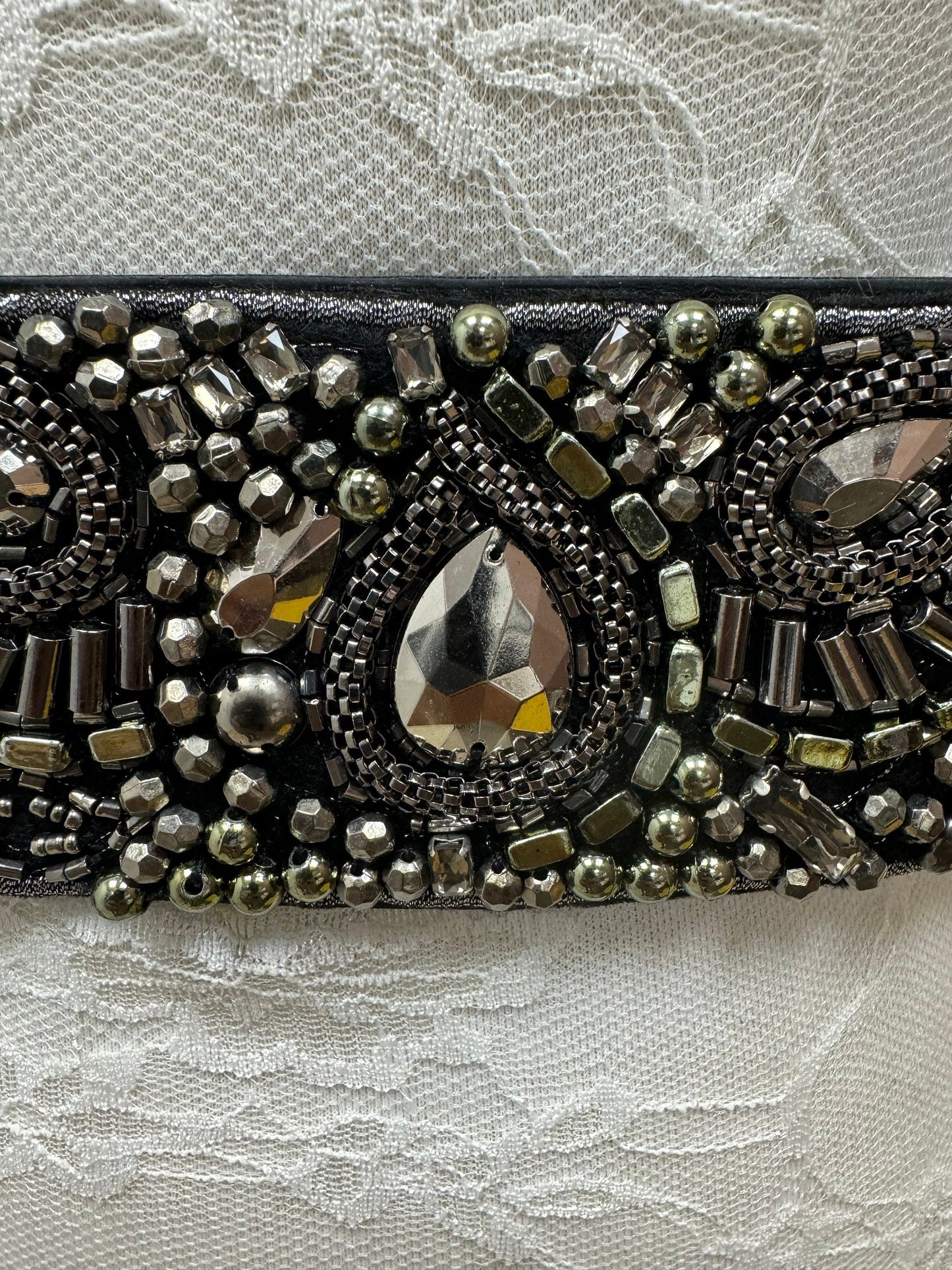 Beaded elastic belt, elastic belt, wide belt, Aztec belt