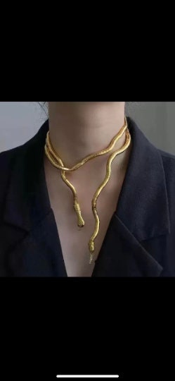 Snake trim, bendy snake, necklace, snake trim, costume snake, medusa snake, costume snake, snake for neck, necklace snake
