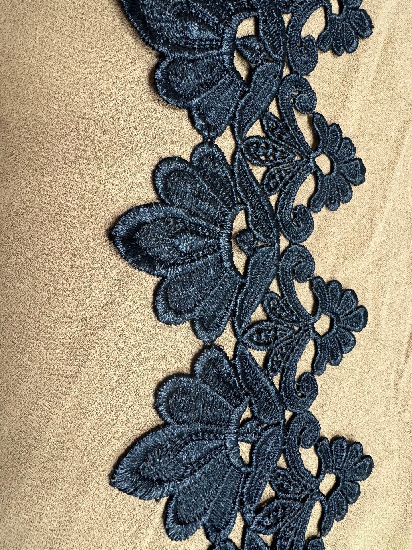 Polyester lace, shiny black lace, 12cm lace, cotton lace, black lace