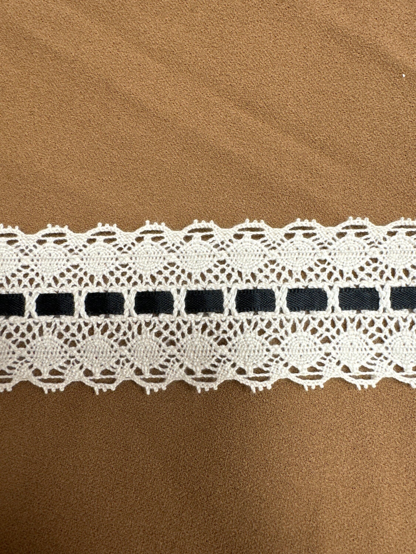 Cotton lace, ribbon slot lace, ribbon slot cotton lace, cream black lace, fashion lace