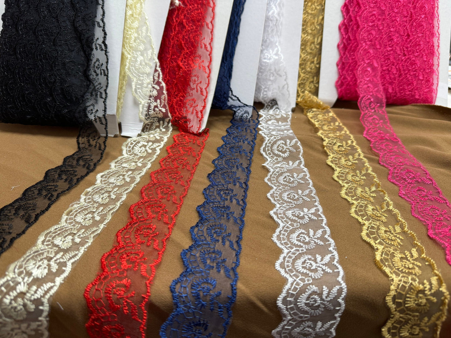 Rigid lace, 4cm lace, coloured lace, lace, organza thread lace, decoration lace