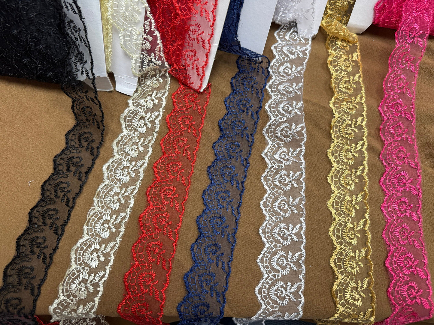 Rigid lace, 4cm lace, coloured lace, lace, organza thread lace, decoration lace