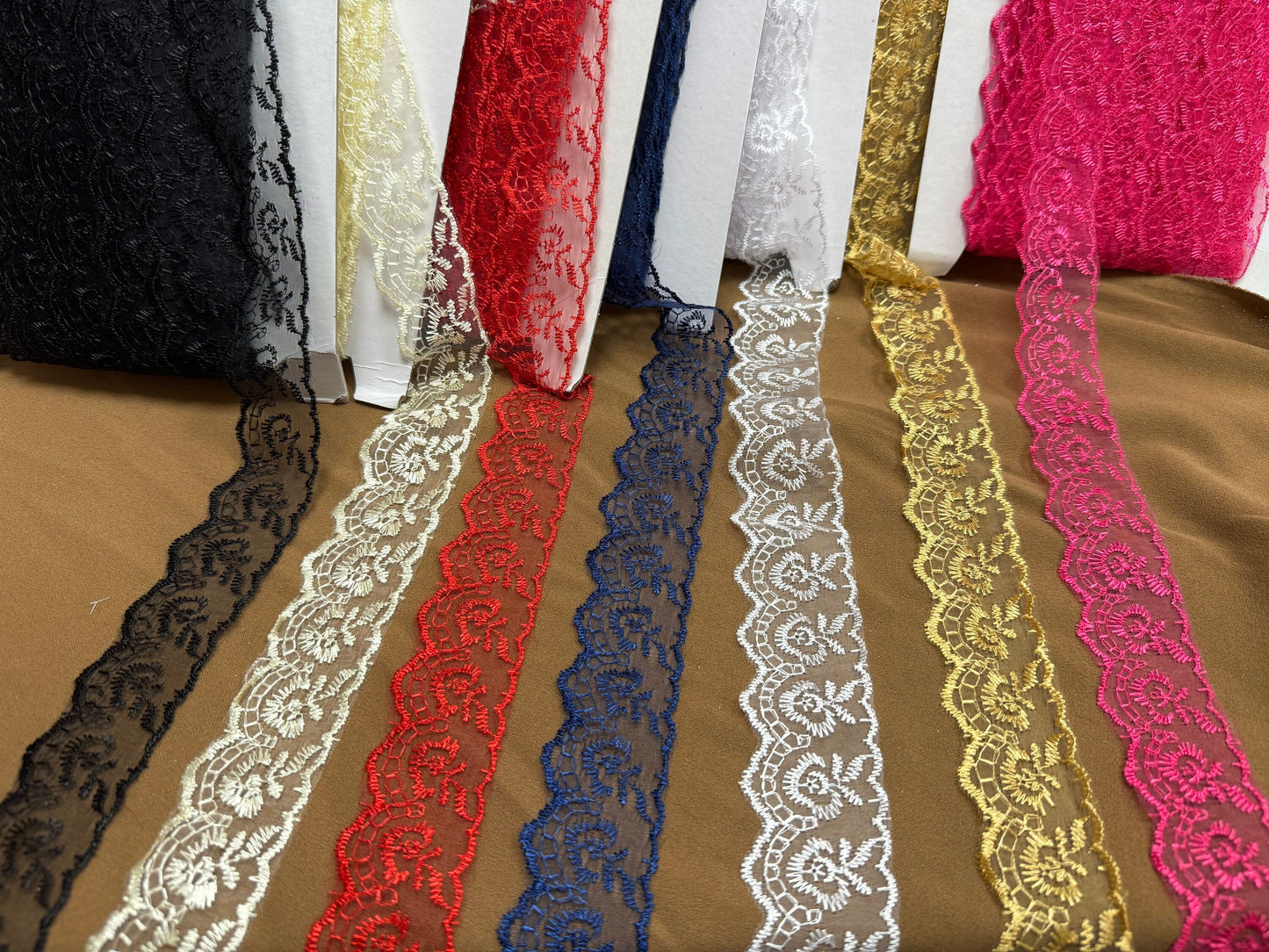 Rigid lace, 4cm lace, coloured lace, lace, organza thread lace, decoration lace