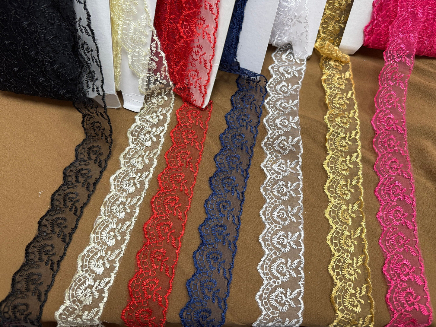 Rigid lace, 4cm lace, coloured lace, lace, organza thread lace, decoration lace