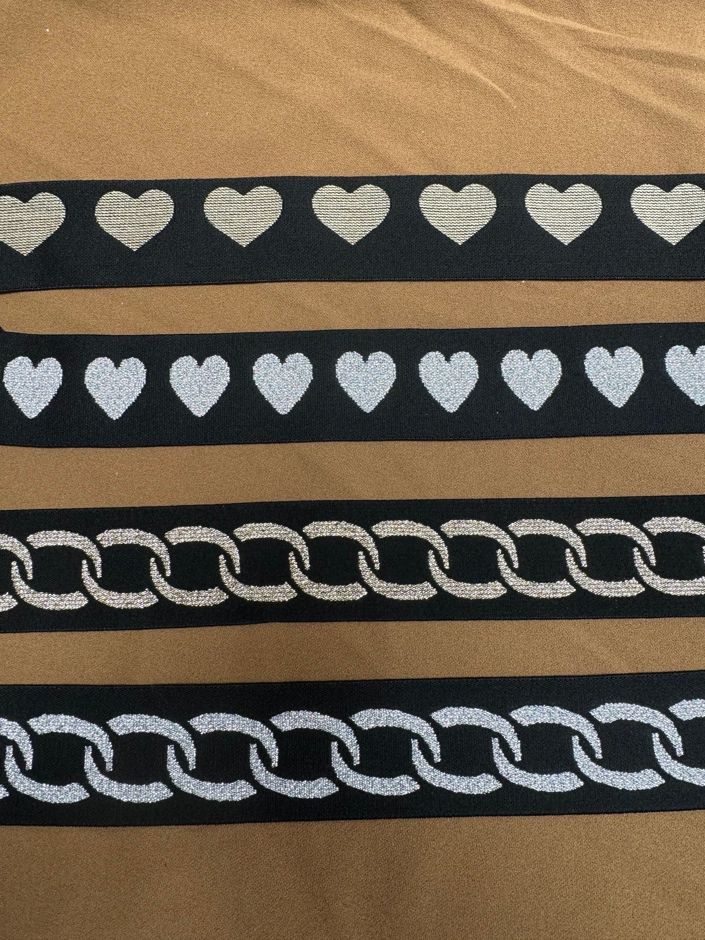 Elastic, fancy elastic, 40mm elastic, heart elastic, chain elastic, lurex elastic, sports elastic, soft elastic, fancy elastic, 4cm elastic
