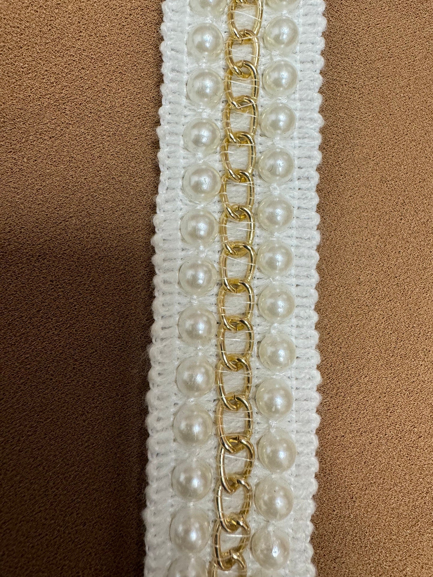 Pearl chain tape, chain tape, pearl tape, knitted tape, crafts, trimmings