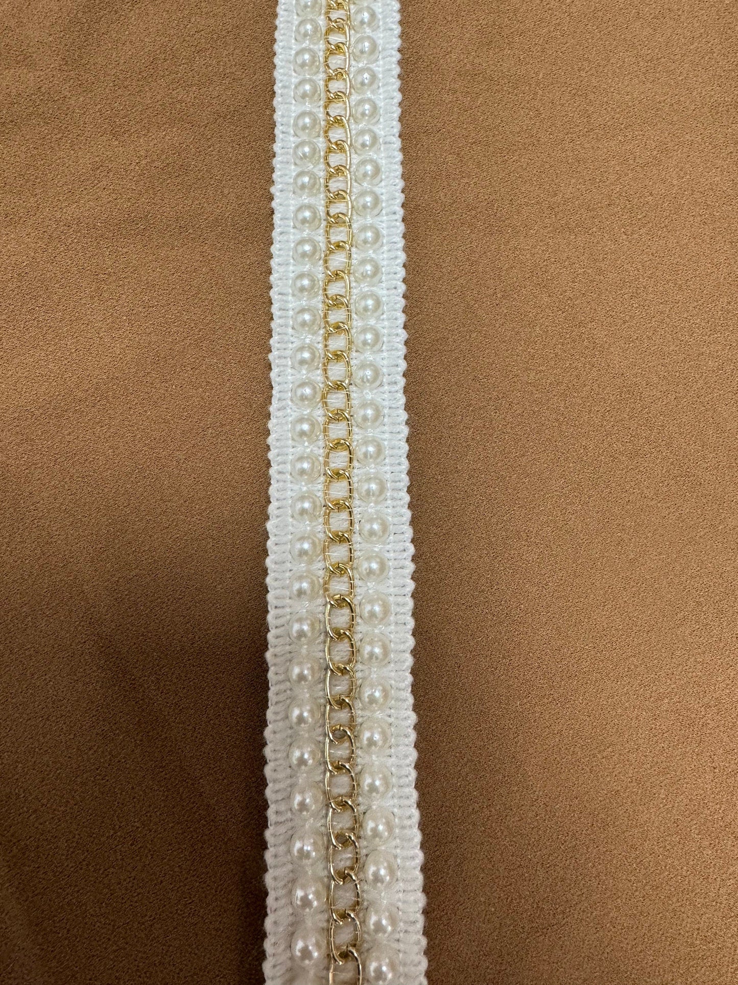 Pearl chain tape, chain tape, pearl tape, knitted tape, crafts, trimmings